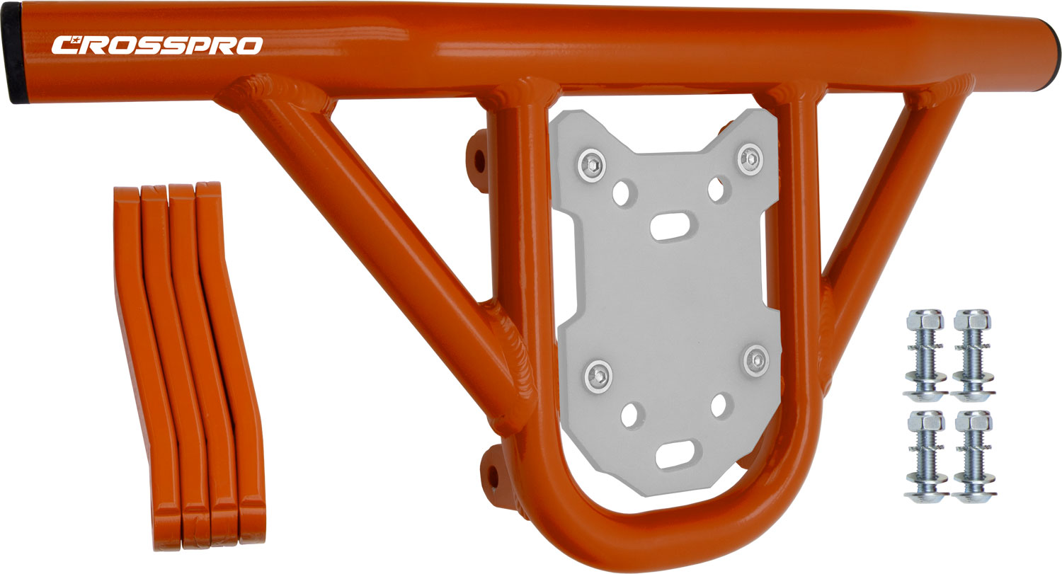 Crosspro - Front Bumper Hat For SMC Ram 520-Orange Tube / White Plate