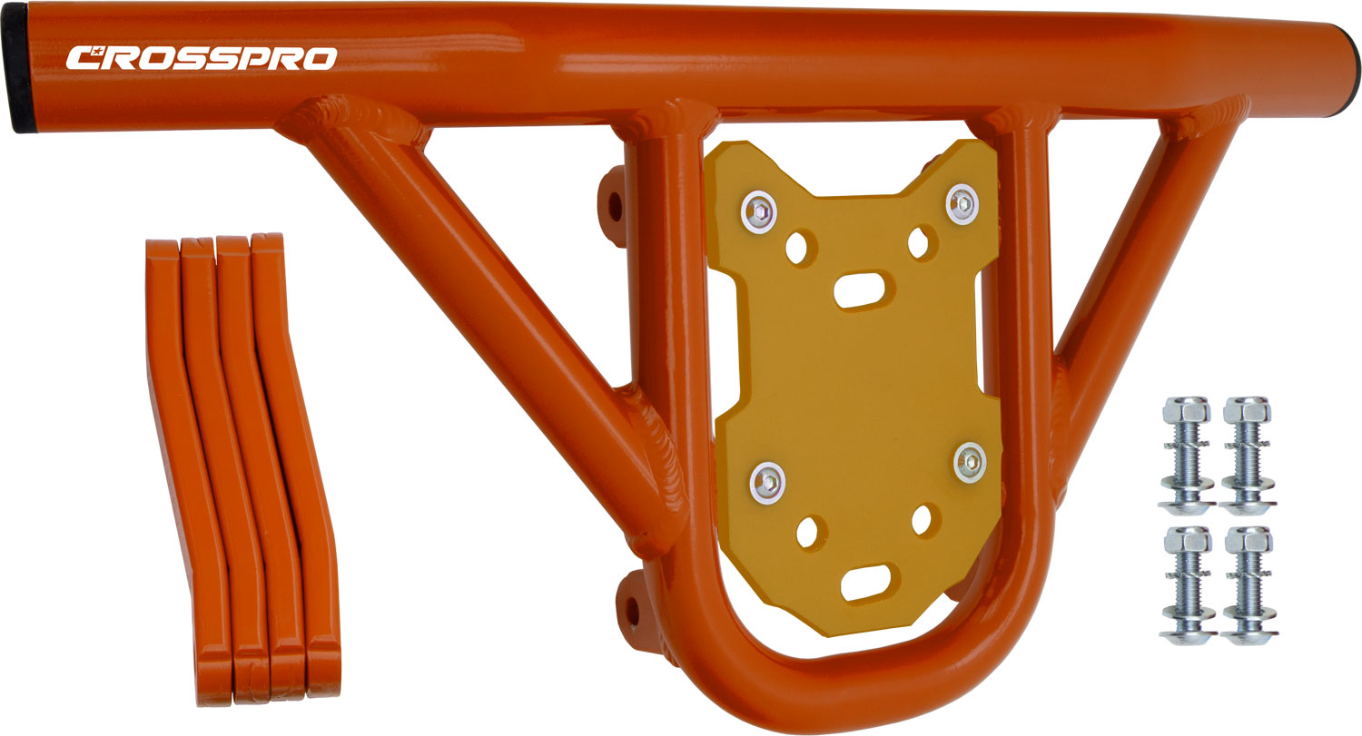 Crosspro - Front Bumper Hat For SMC Ram 520-Orange Tube / Yellow Plate
