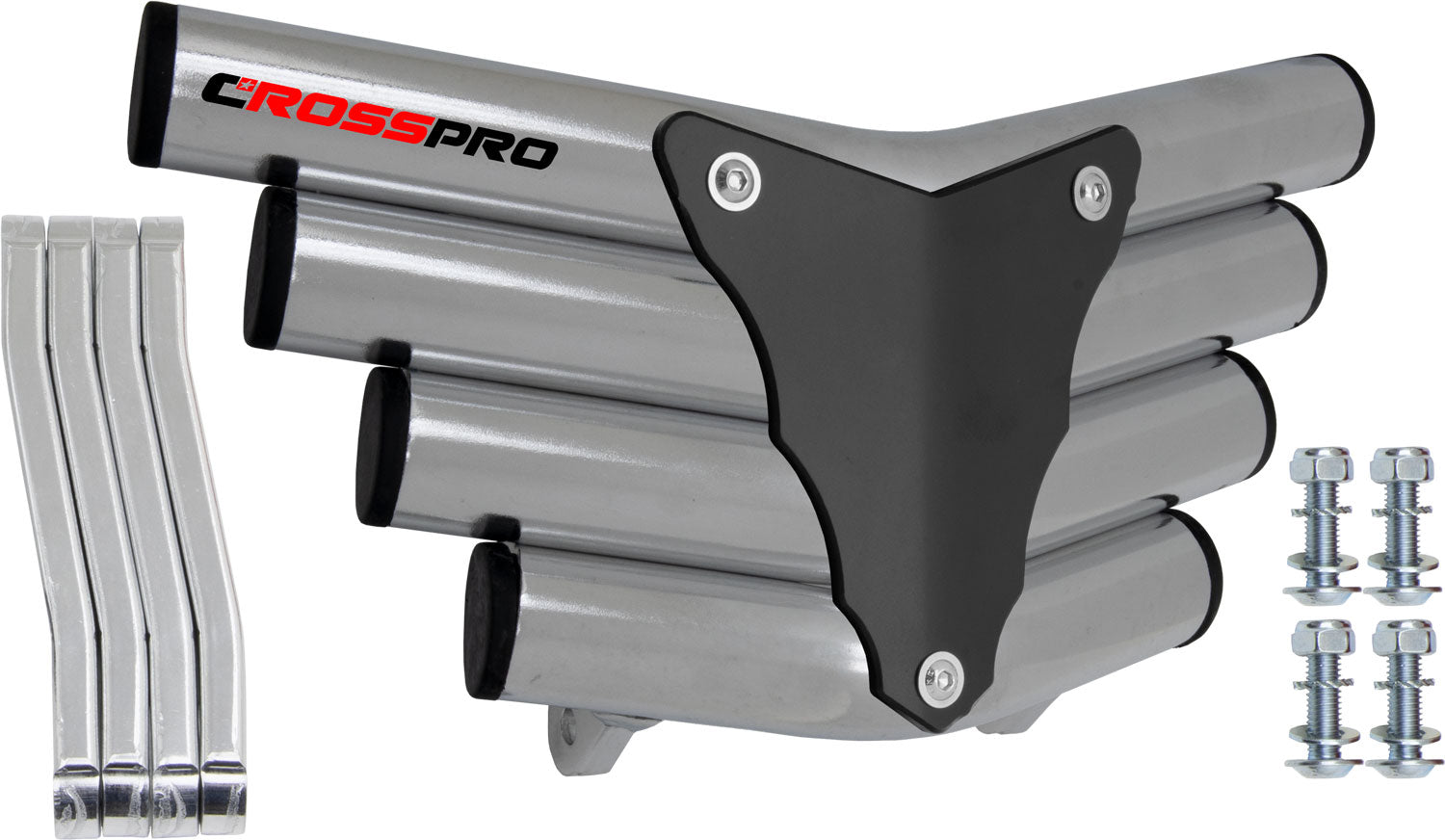 Crosspro - Front Bumper Corot For Yamaha YFM 660 Raptor-Polish Tubo / Black Plate