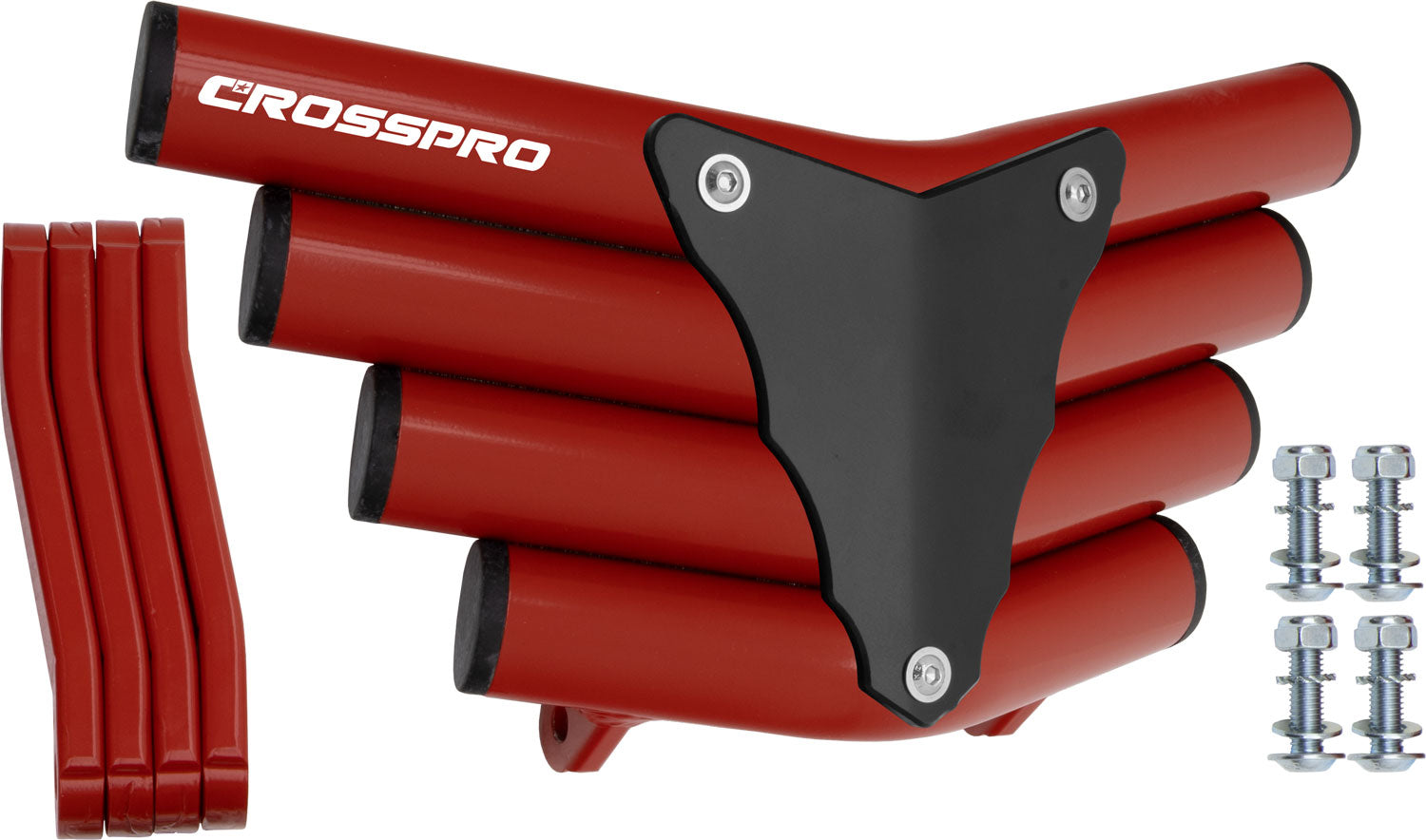Crosspro - Front Bumper Corot For Yamaha YFM 350 Warrior-Red Tube / Black Plate