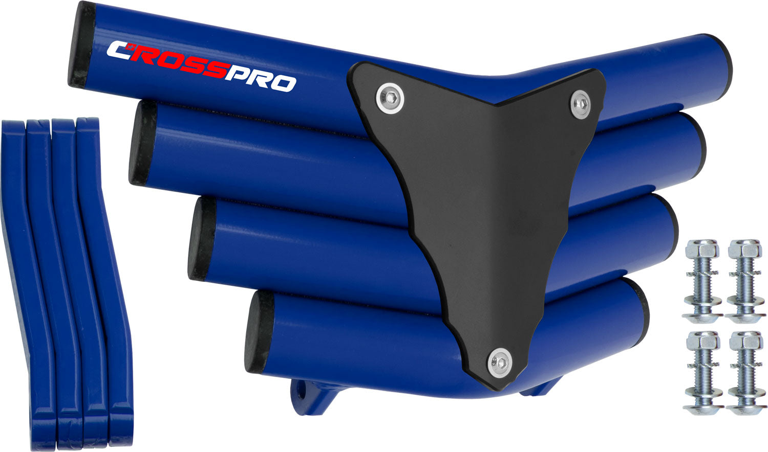 Crosspro - Front Bumper Corot For Yamaha YFM 660 Raptor-Blue Tube / Black Plate