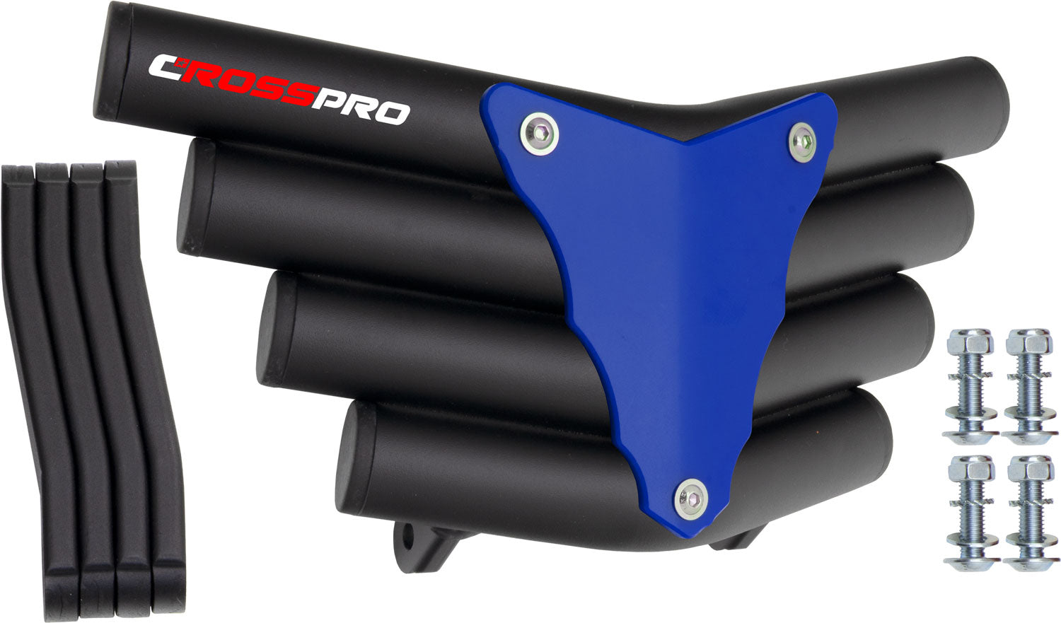 Crosspro - Front Bumper Corot For Polaris Outlaw 525-Textured Black Tube / Blue Plate