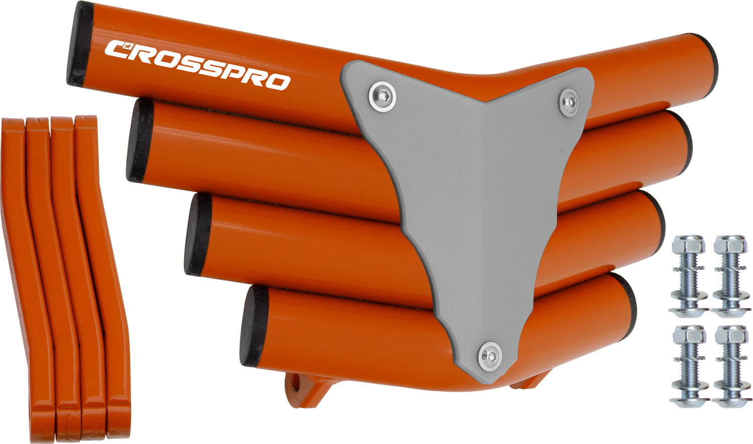 Crosspro - Front Bumper Corot For Kawasaki KFX 450R-Orange Tube / White Plate