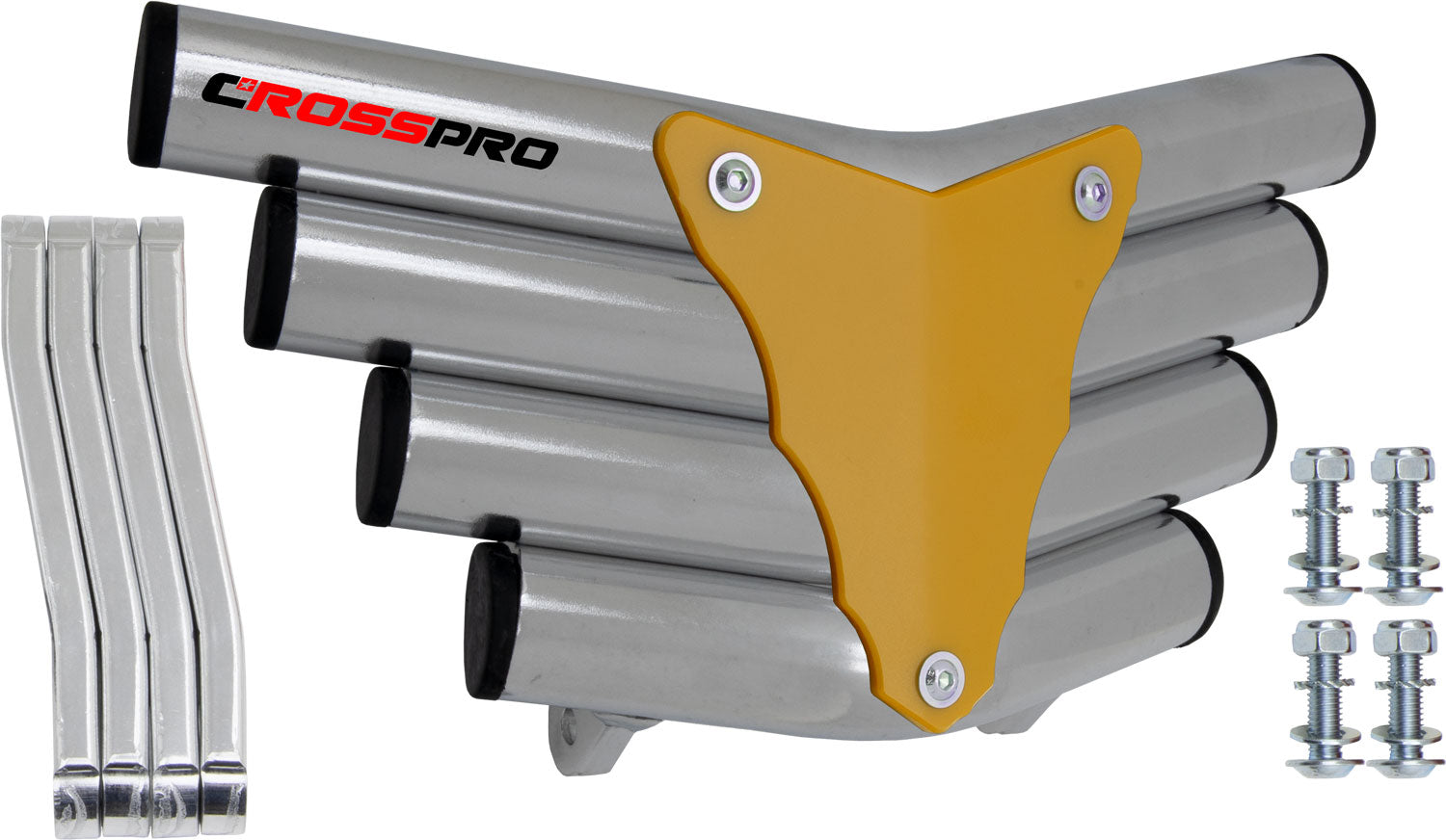 Crosspro - Front Bumper Corot For Kawasaki KFX 450R-Polish Tubo / Yellow Plate