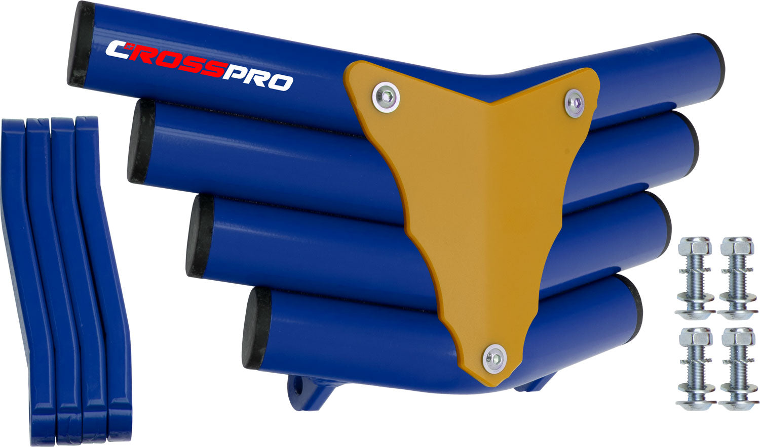 Crosspro - Front Bumper Corot For Yamaha YFM 660 Raptor-Blue Tube / Yellow Plate