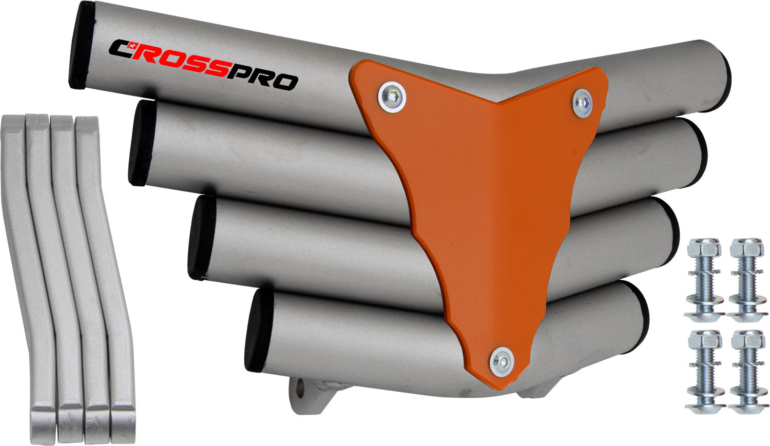Crosspro - Front Bumper Corot For Arctic Cat 400 DVX, Honda TRX 400, TRX 450, Honda TRX 400, Kawasaki KFX 400, Suzuki LT-Z 400-Ice Polish Tube / Orange Plate