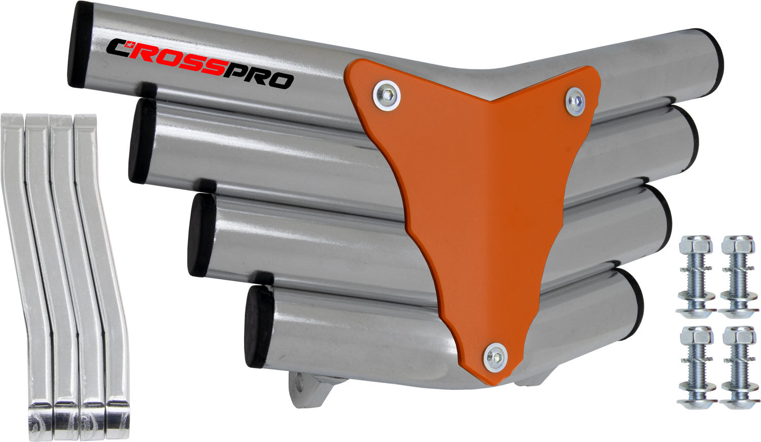 Crosspro - Front Bumper Corot For Polaris Outlaw 525-Polish Tubo / Orange Plate