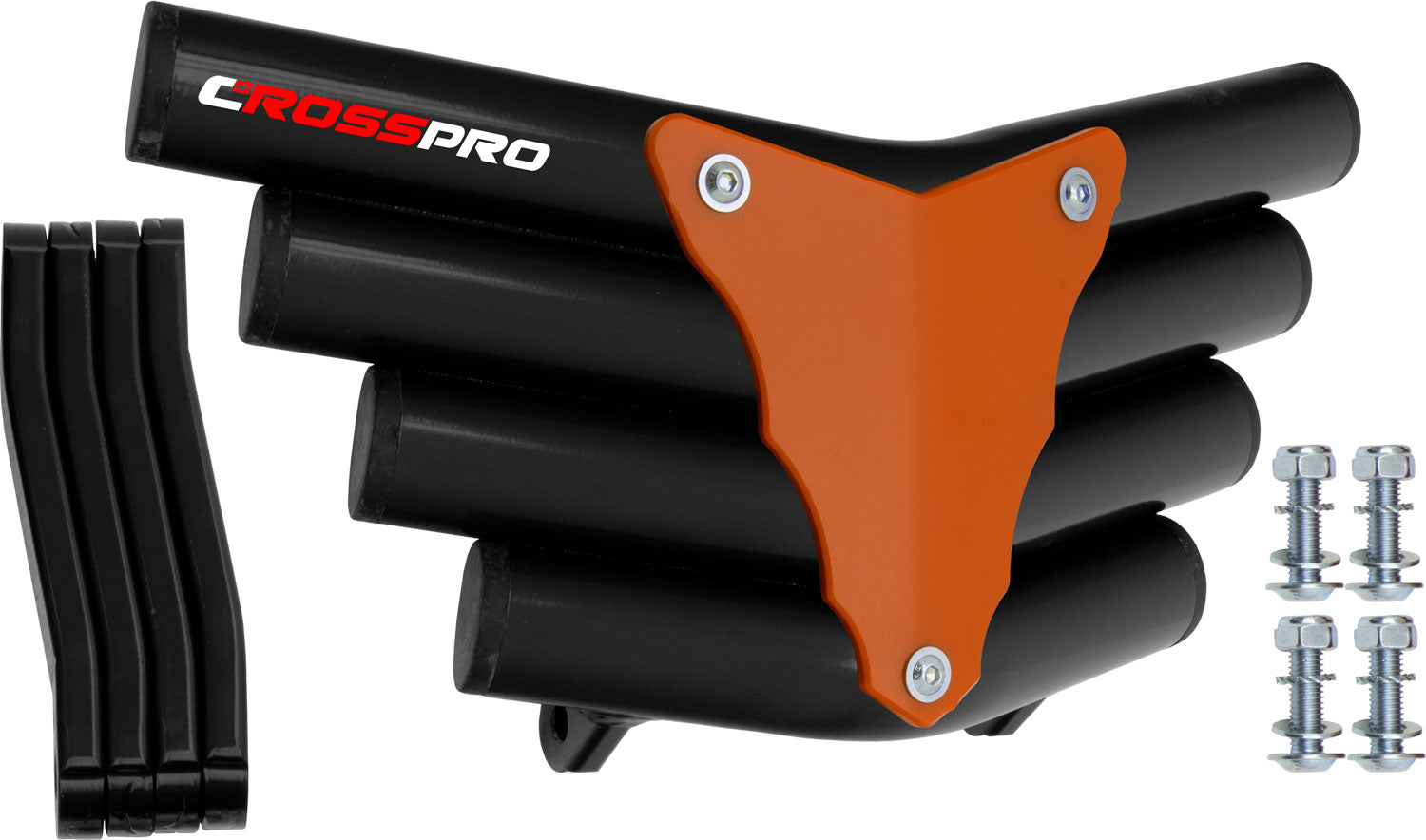 Crosspro - Front Bumper Corot For Yamaha YFZ 450R-Black Tube / Orange Plate