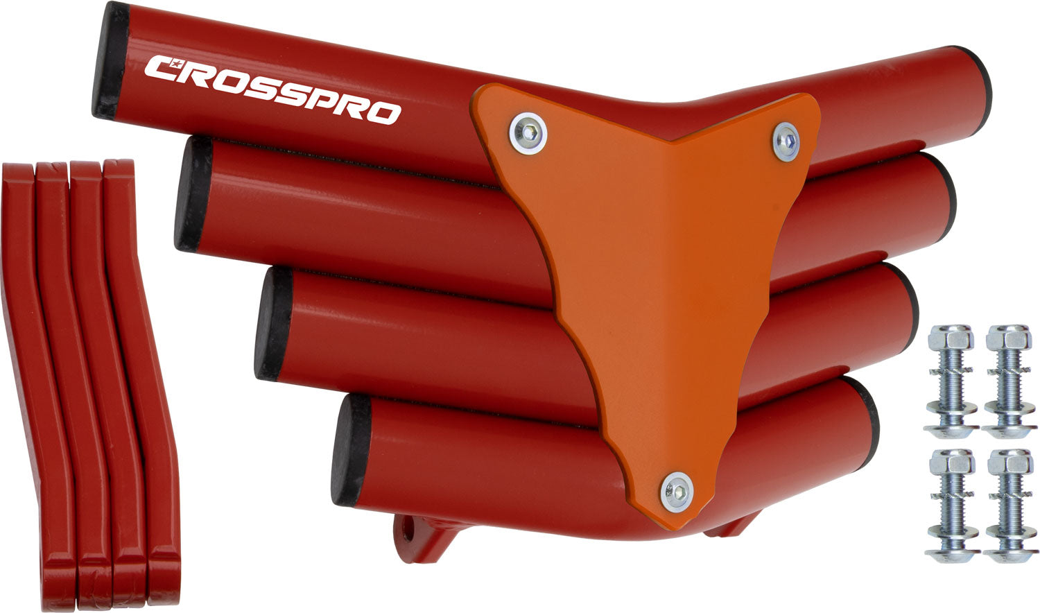 Crosspro - Front Bumper Corot For Polaris Predator 500-Red Tube / Orange Plate