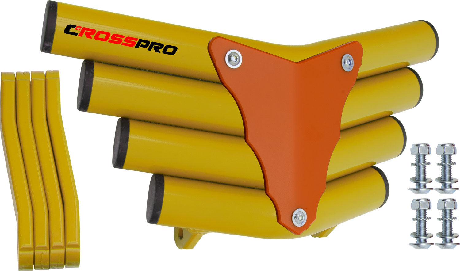 Crosspro - Front Bumper Corot For Kawasaki KFX 450R-Yellow Tube / Orange Plate