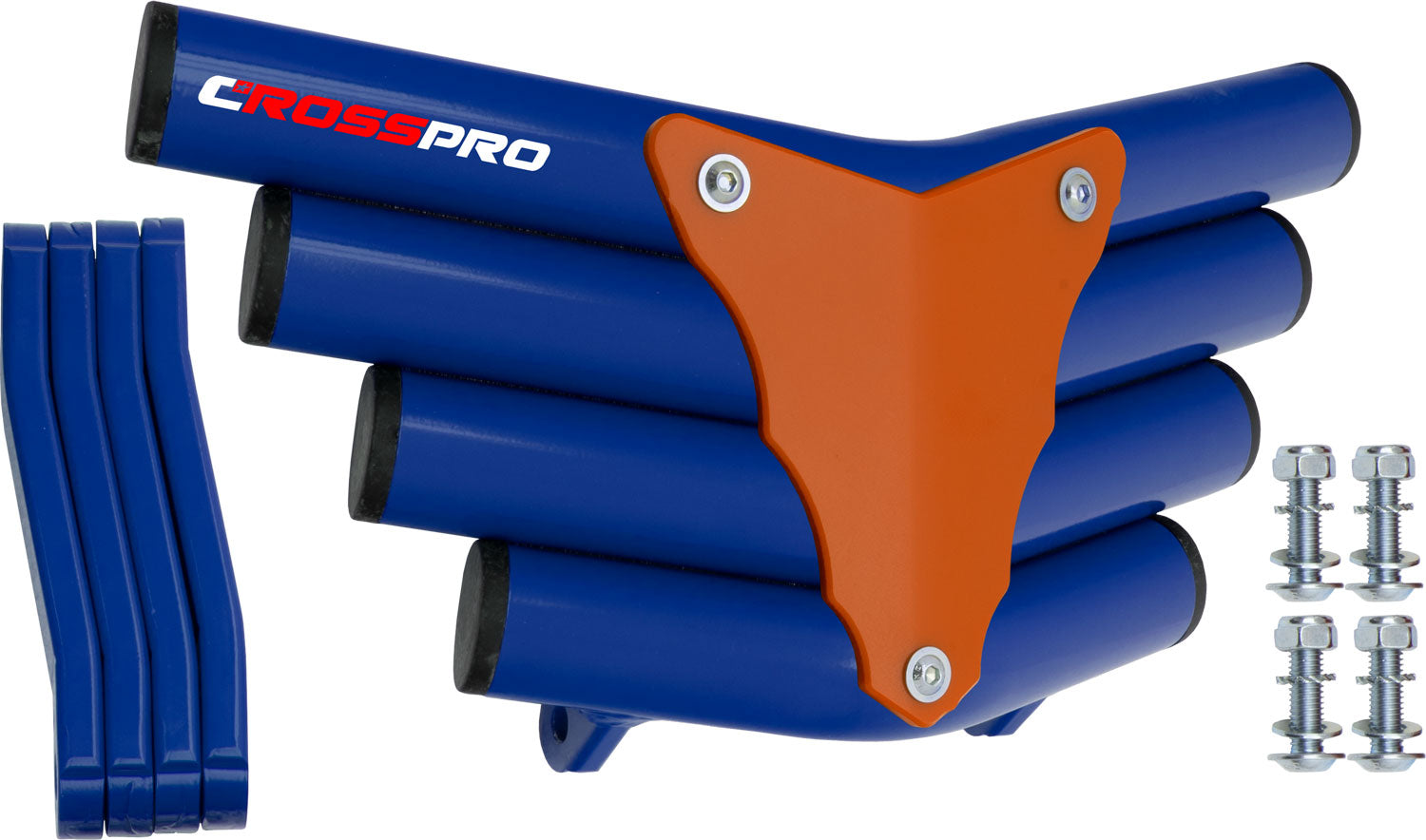 Crosspro - Front Bumper Corot For Yamaha YFM 350 Warrior-Blue Tube / Orange Plate