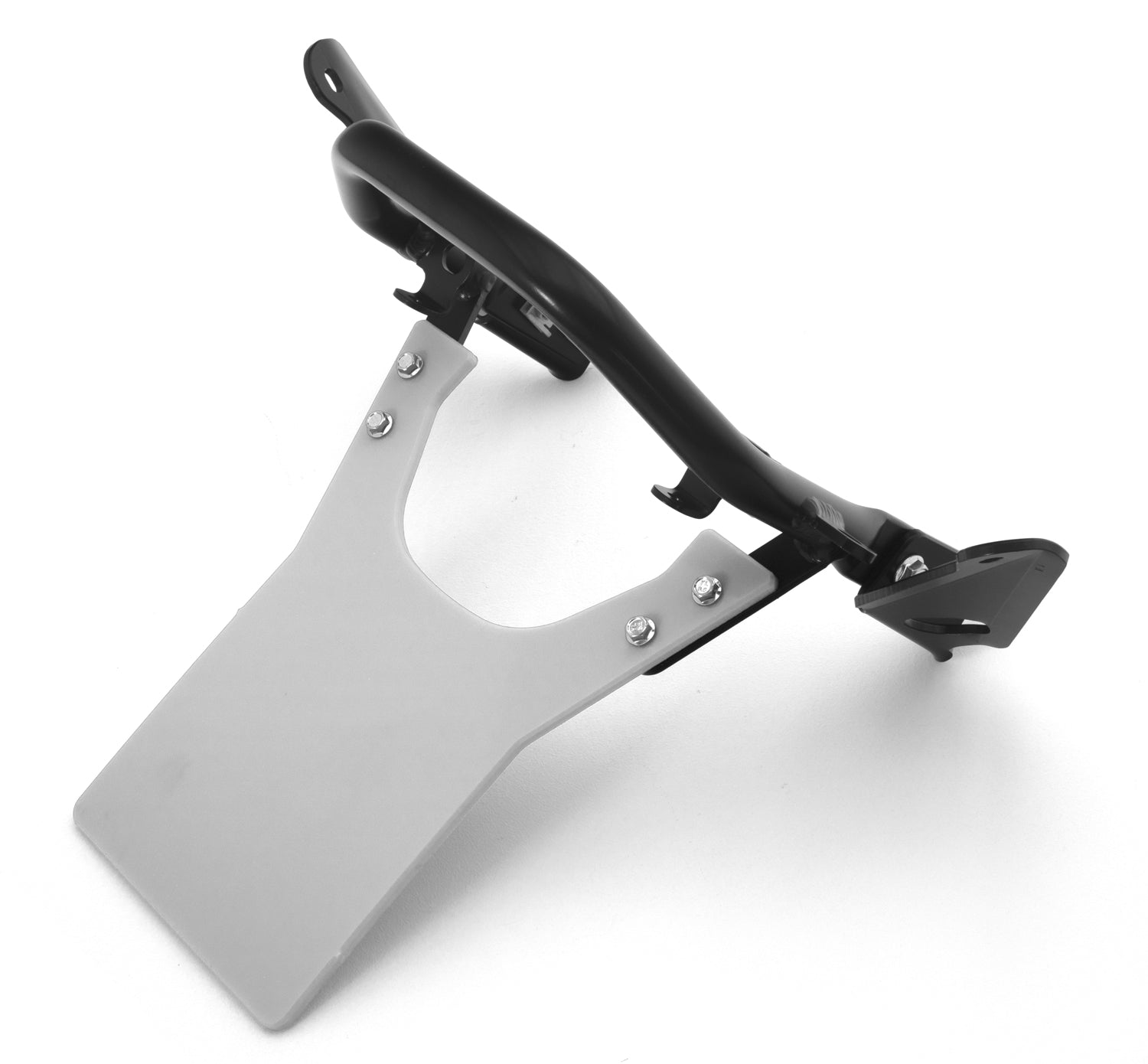 Crosspro - Rear Hold Racing With Number Plate For Suzuki LT-R 450-Aluminum Black / DTC White