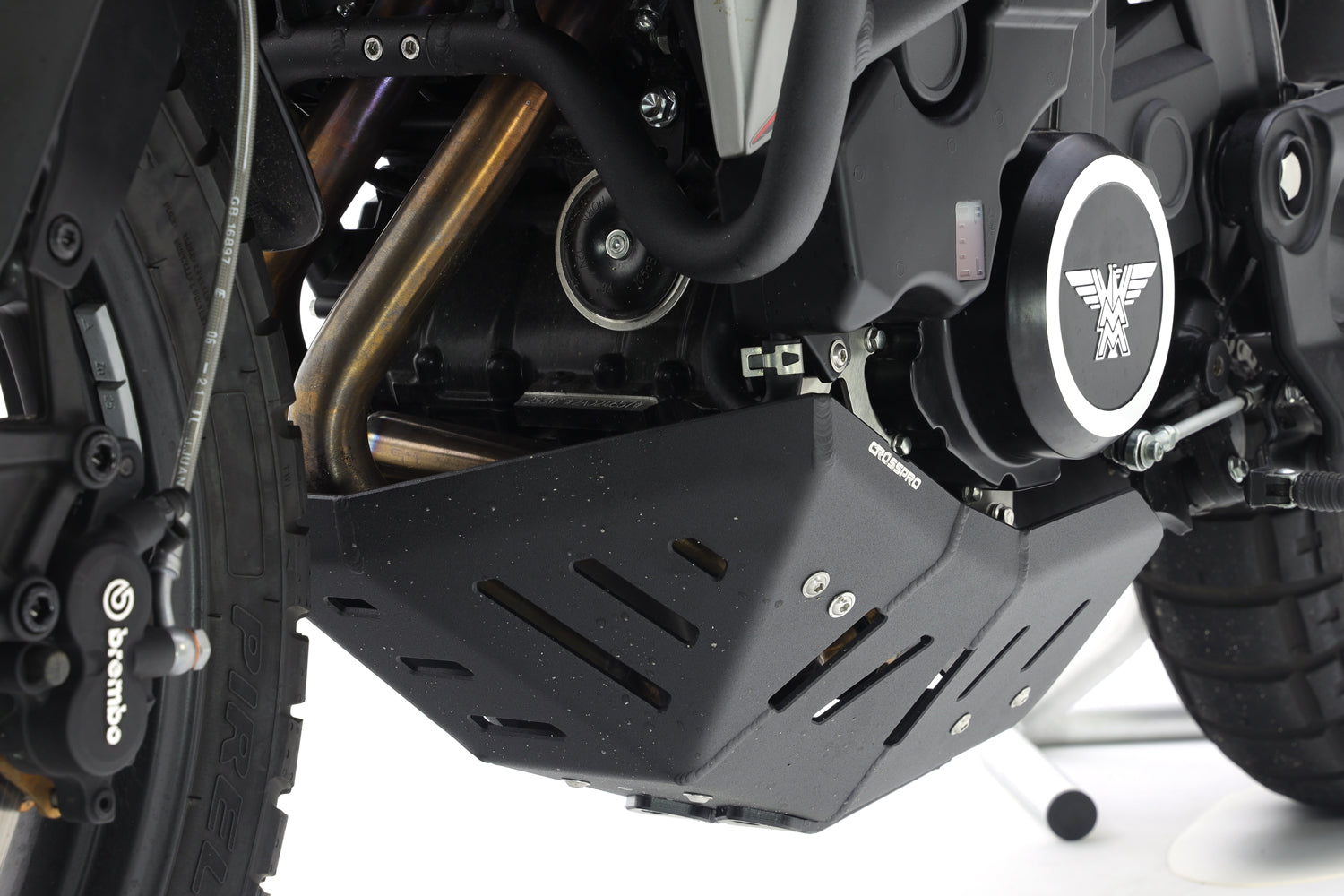 Crosspro - Aluminum Trail Engine Guard For Moto-Morini X-CAPE 649-Textured Black
