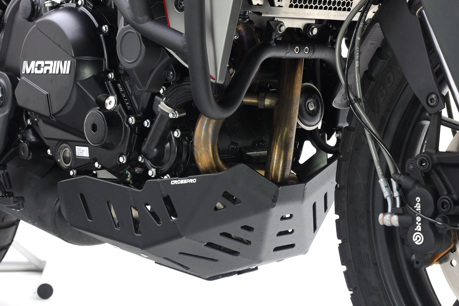 Crosspro - Aluminum Trail Engine Guard For Moto-Morini X-CAPE 649-Textured Black