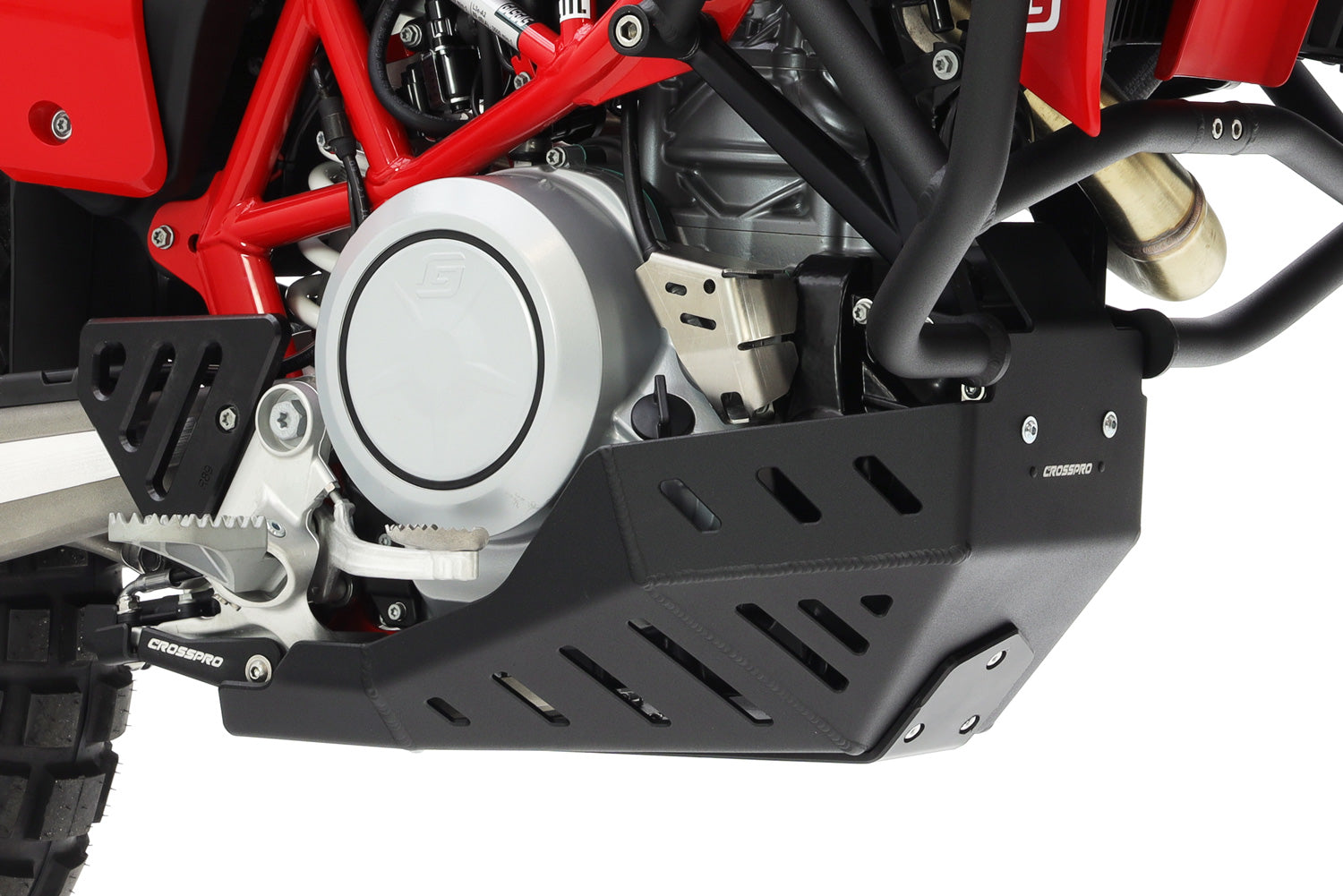 Crosspro - Aluminum Trail Engine Guard For GasGas ES 700, Husqvarna 701 Enduro, KTM 690 Enduro R-Textured Black