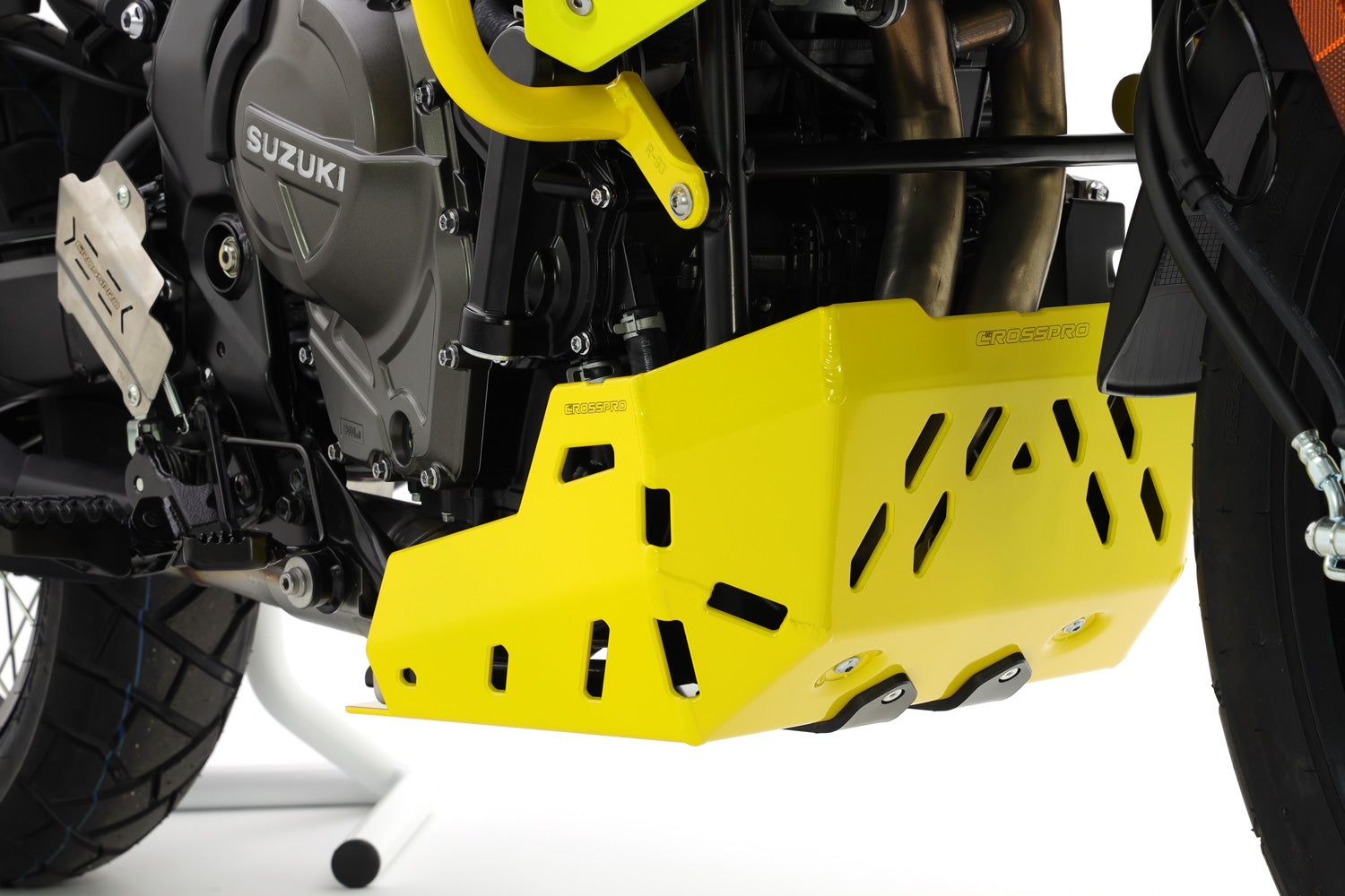 Crosspro - Aluminum Trail Engine Guard For Suzuki DE 800 V-Strom-Yellow