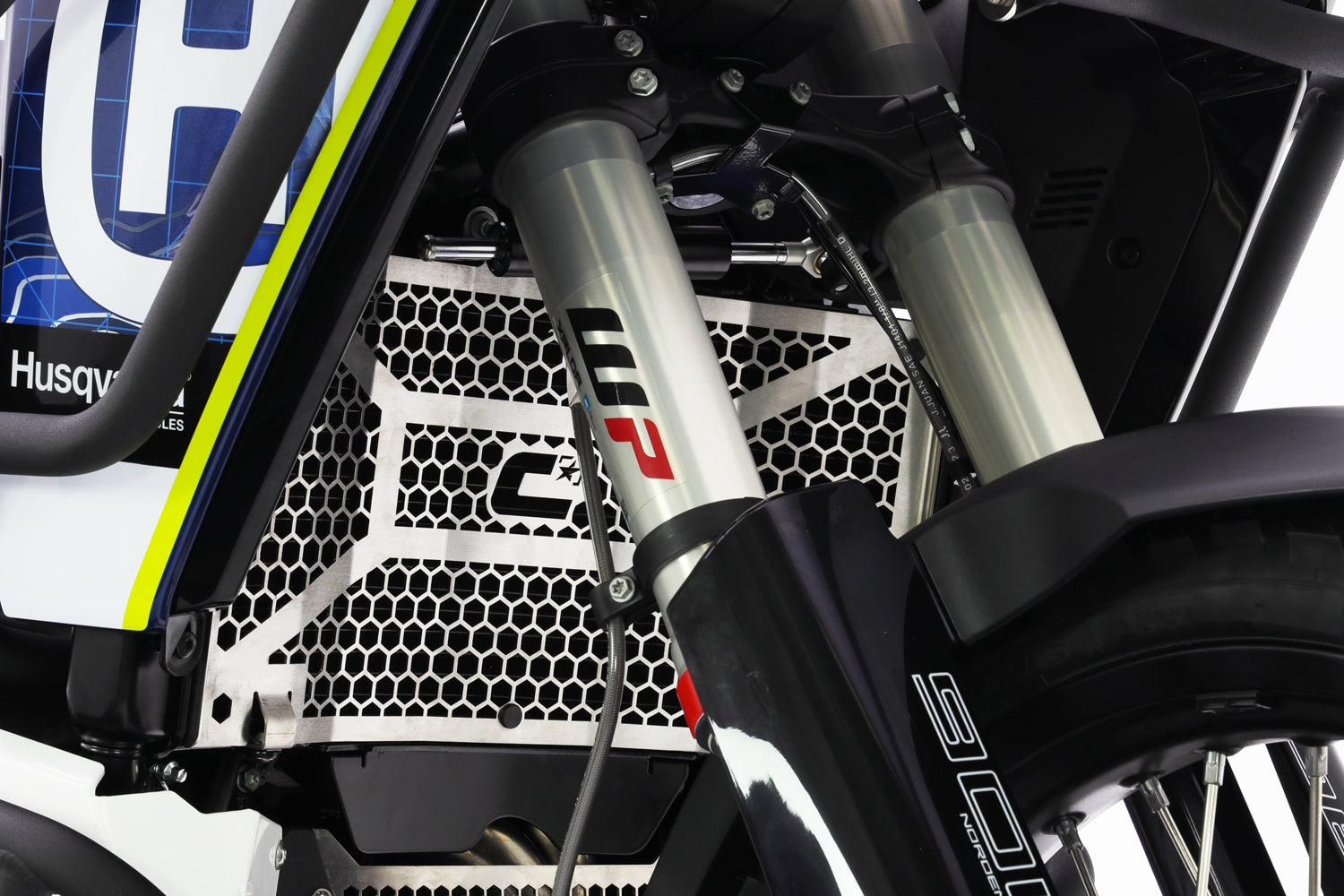 Crosspro - Front Radiator Guard For Husqvarna Norden 901 Expedition-Brushed stainless steel