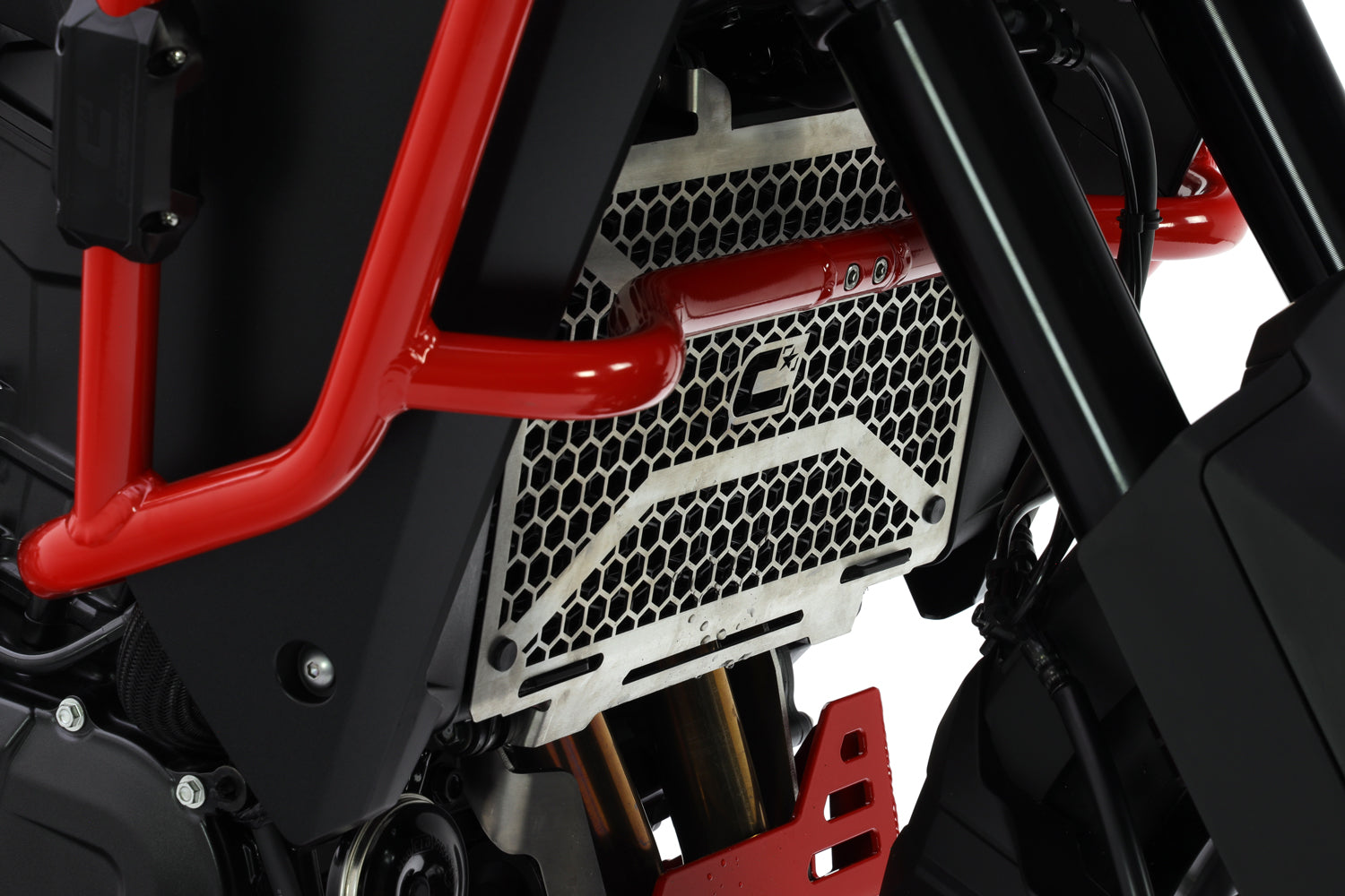 Crosspro - Front Radiator Guard For Honda XL 750 Transalp-Brushed stainless steel