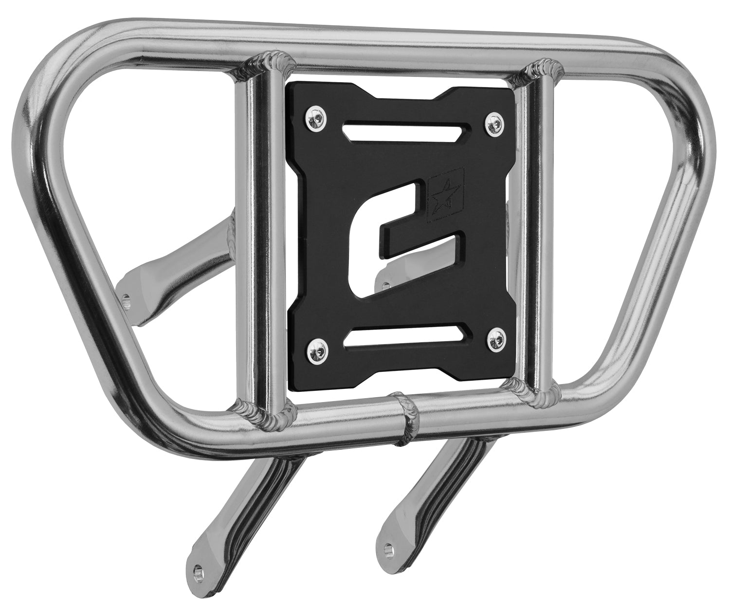 Crosspro - Front Bumper CR01 For Suzuki LT-R 450-Polish Tubo / Black Plate