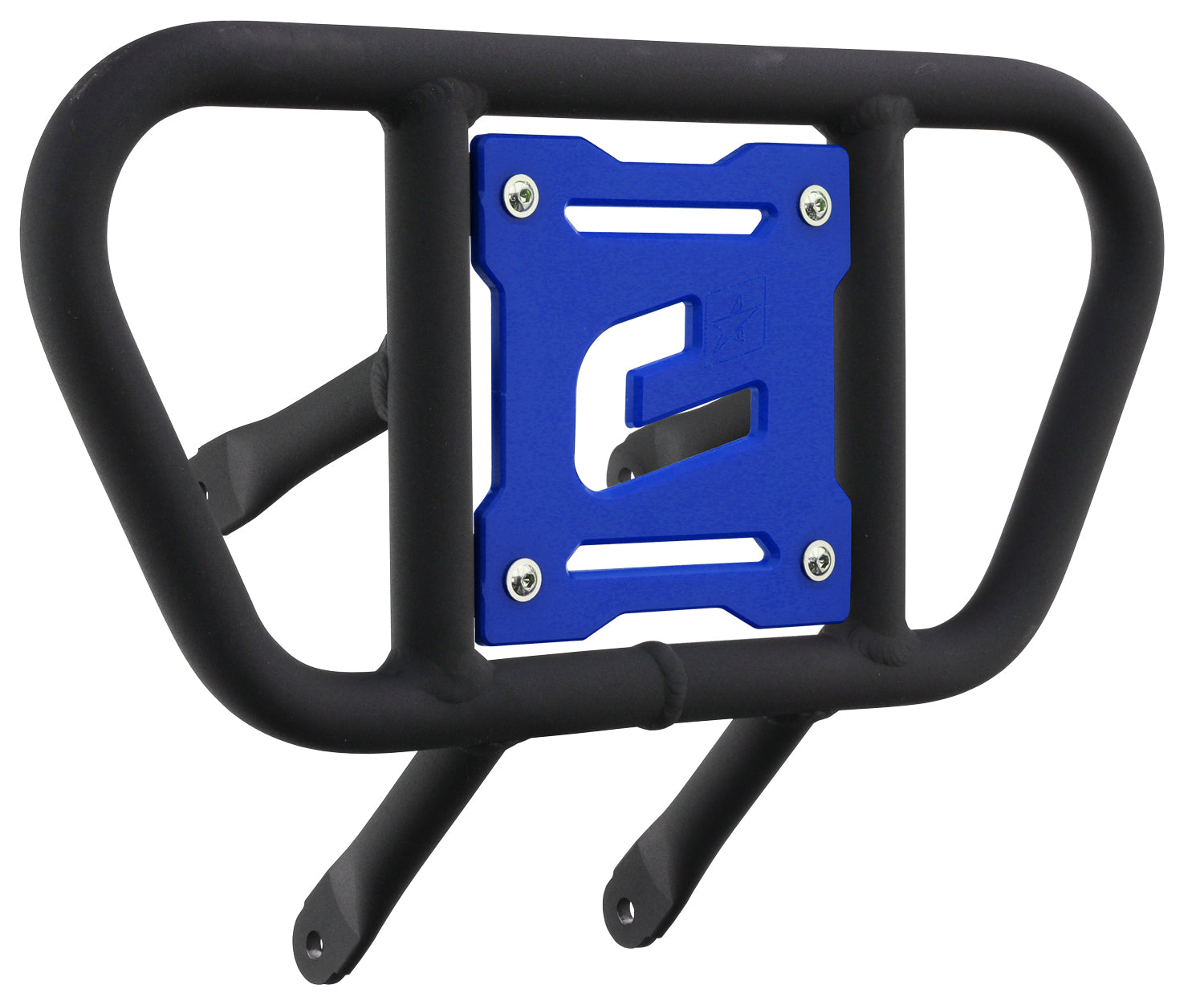 Crosspro - Front Bumper CR01 For Suzuki LT-R 450-Textured Black Tube / Blue Plate