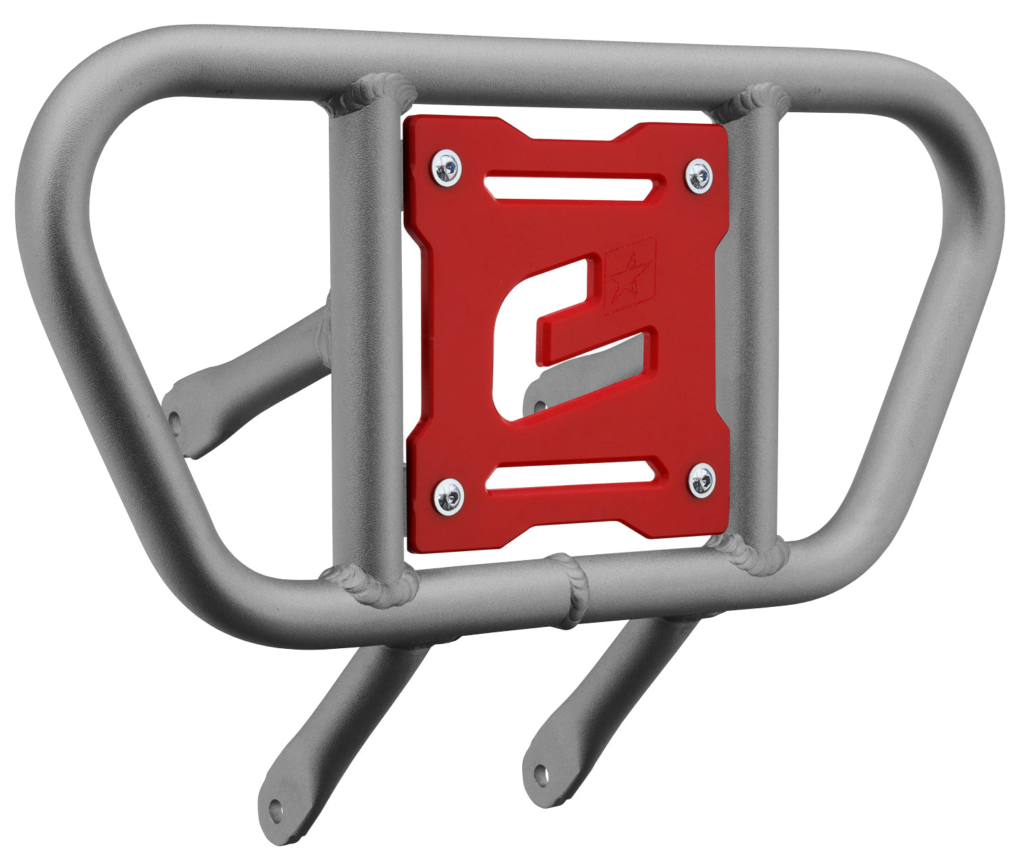 Crosspro - Front Bumper CR01 For Suzuki LT-R 450-Ice Polish Tube / Red Plate
