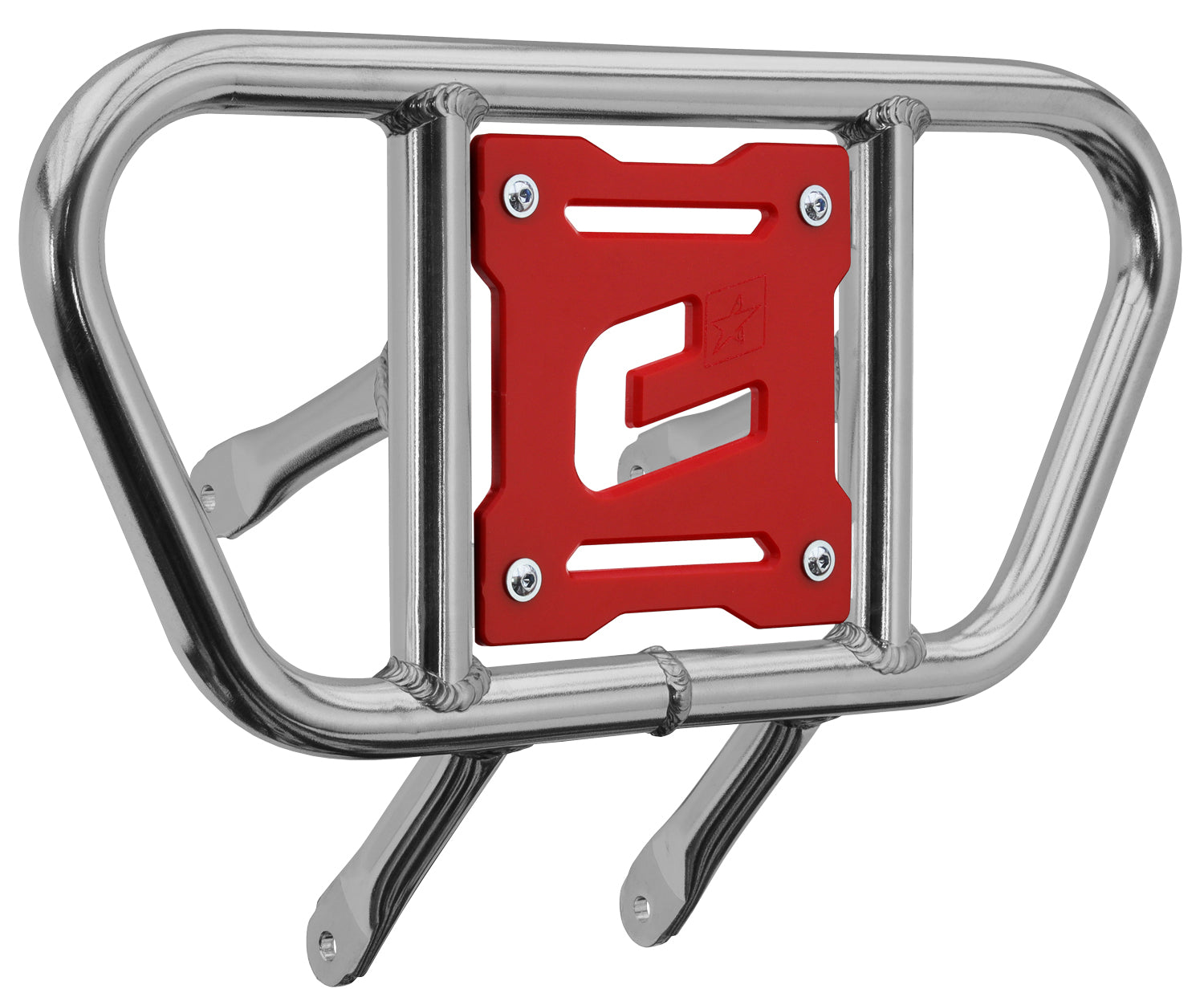 Crosspro - Front Bumper CR01 For Suzuki LT-R 450-Polish Tubo / Red Plate