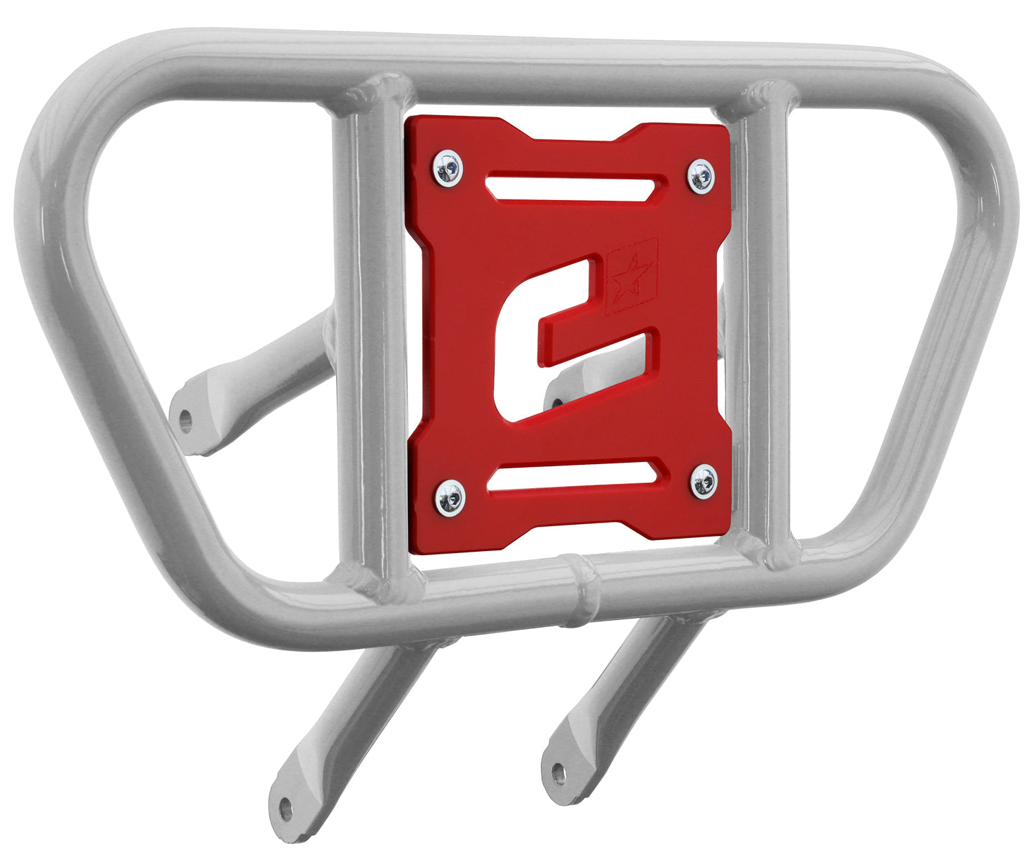 Crosspro - Front Bumper CR01 For Suzuki LT-R 450-White Tube / Red Plate