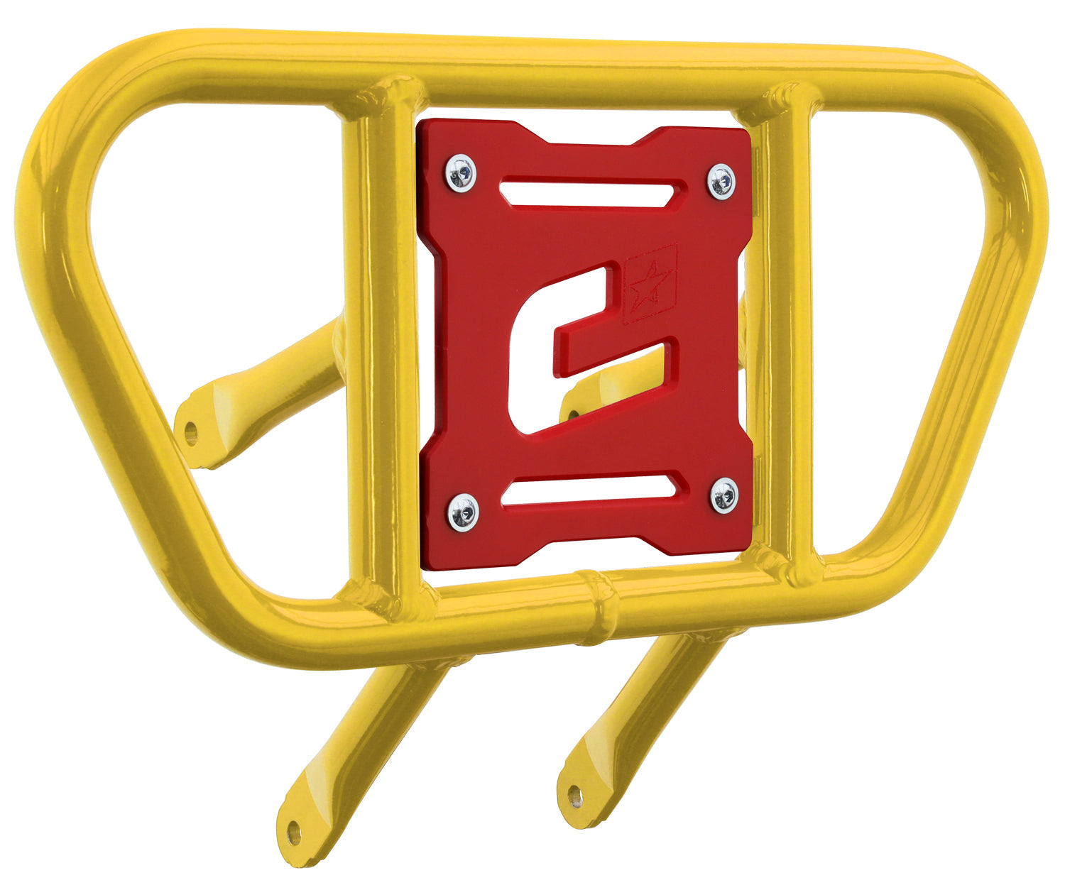 Crosspro - Front Bumper CR01 For Suzuki LT-R 450-Yellow Tube / Red Plate