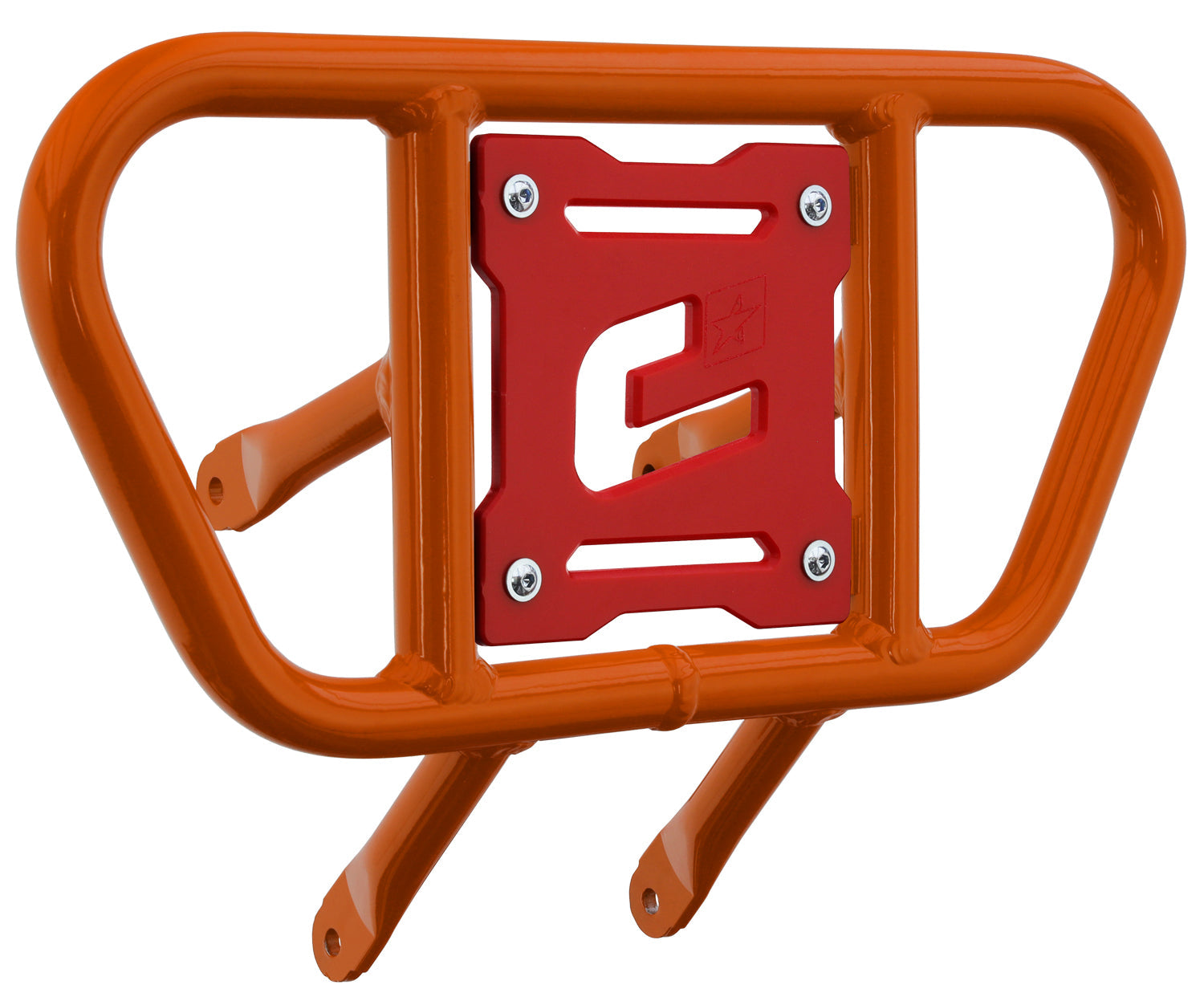 Crosspro - Front Bumper CR01 For Suzuki LT-R 450-Orange Tube / Red Plate