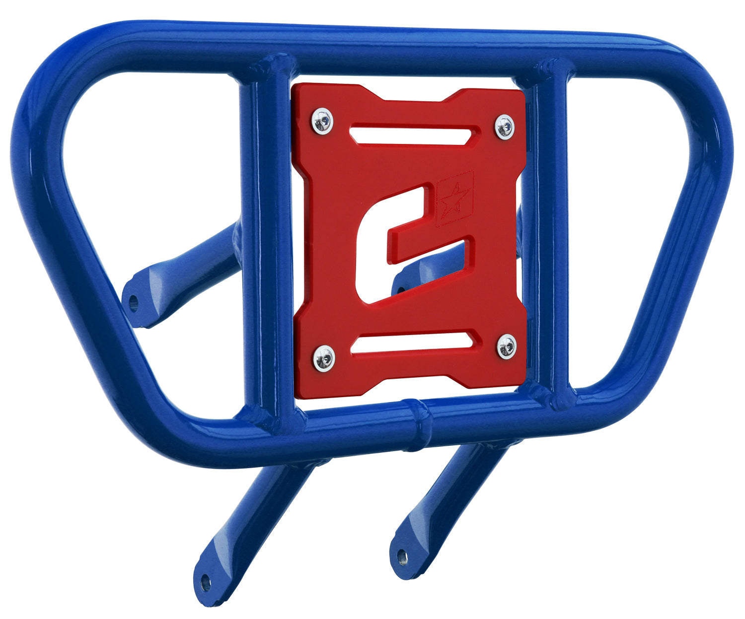 Crosspro - Front Bumper CR01 For Suzuki LT-R 450-Blue Tube / Red Plate