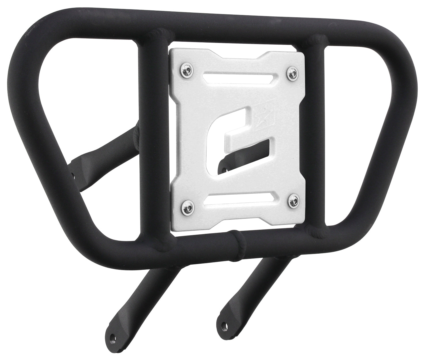 Crosspro - Front Bumper CR01 For Suzuki LT-R 450-Textured Black Tube / White Plate