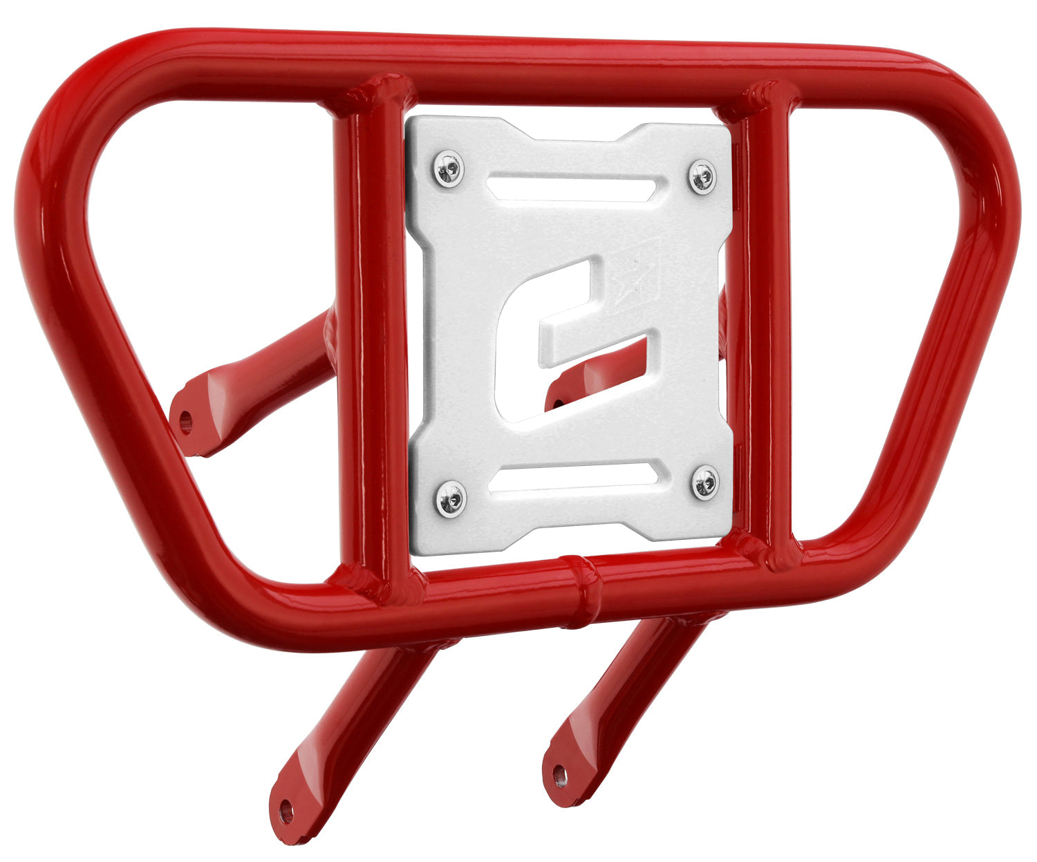 Crosspro - Front Bumper CR01 For Suzuki LT-R 450-Red Tube / White Plate