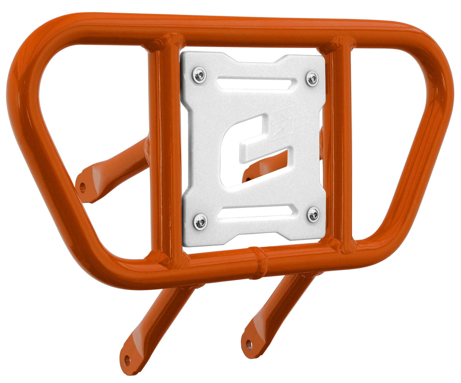 Crosspro - Front Bumper CR01 For Suzuki LT-R 450-Orange Tube / White Plate