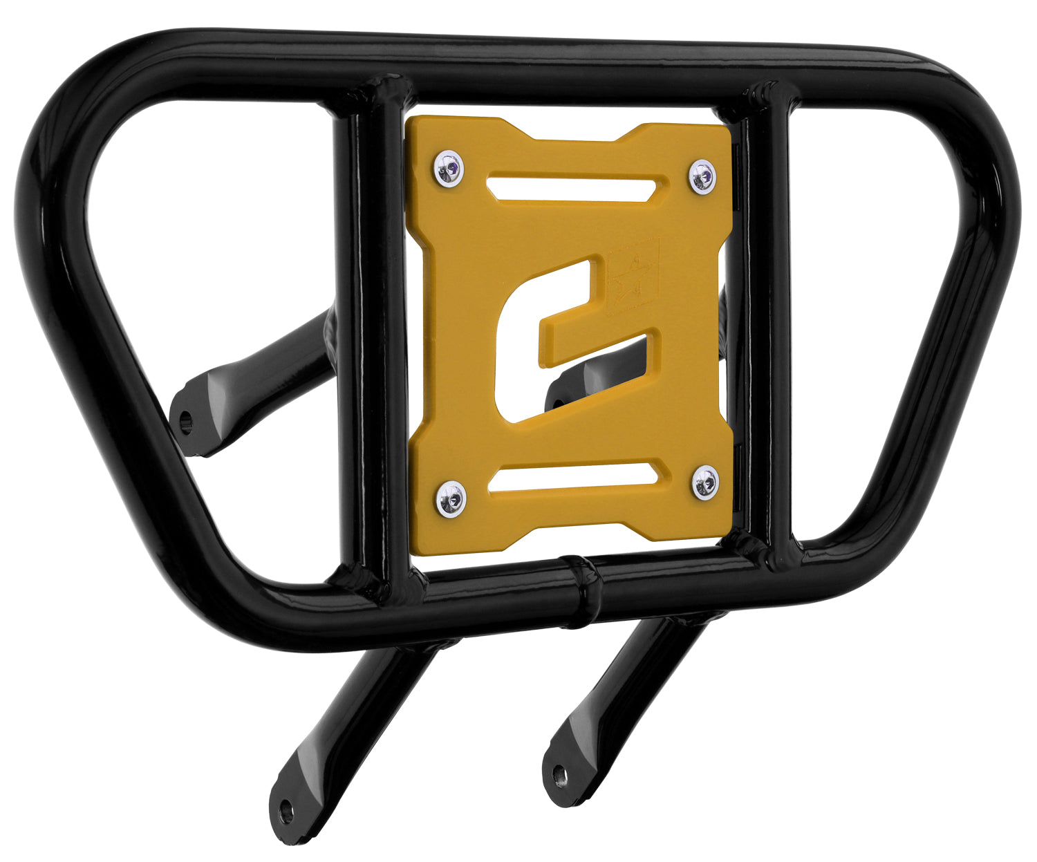Crosspro - Front Bumper CR01 For Suzuki LT-R 450-Black Tube / Yellow Plate