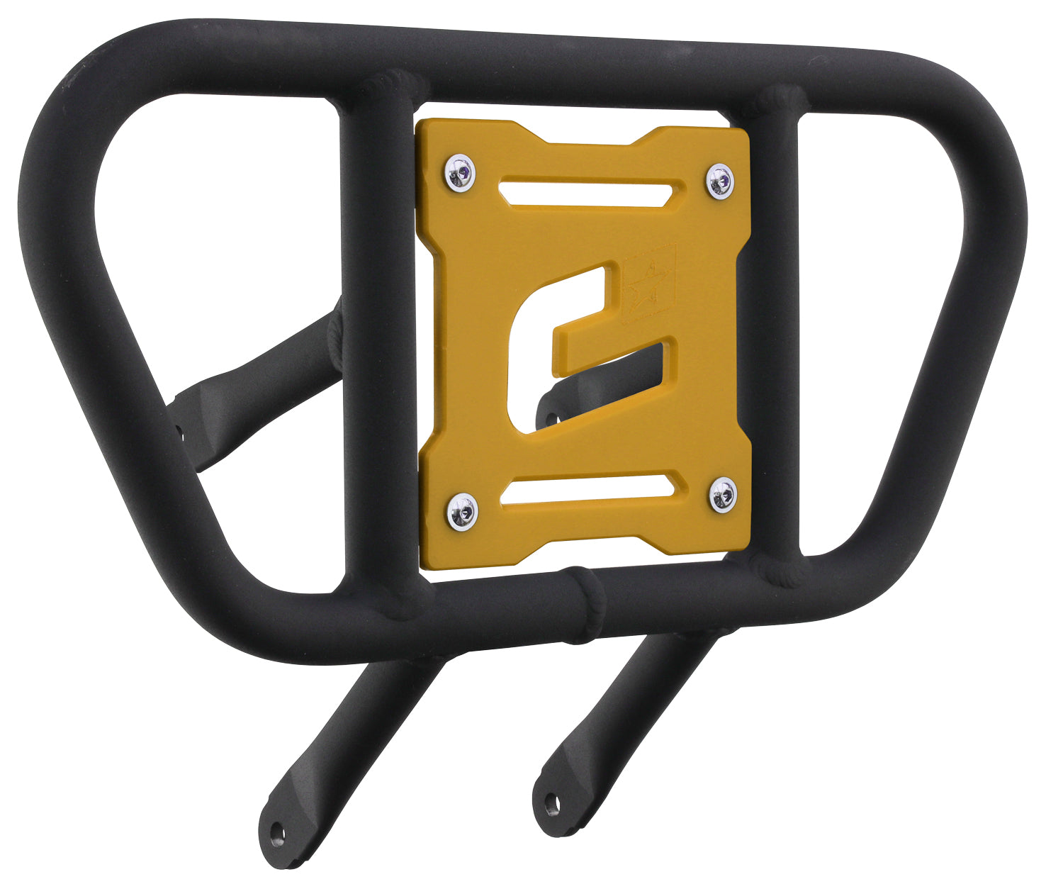 Crosspro - Front Bumper CR01 For Suzuki LT-R 450-Textured Black Tube / Yellow Plate