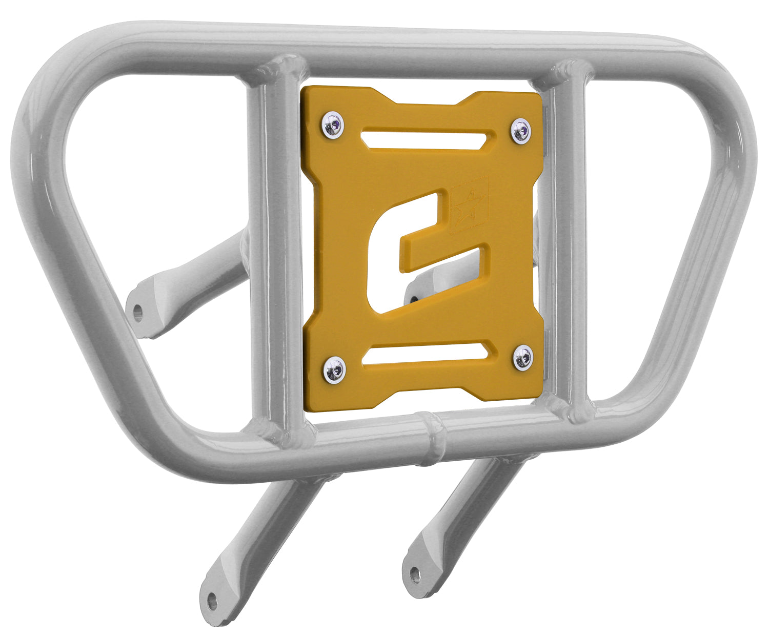 Crosspro - Front Bumper CR01 For Suzuki LT-R 450-White Tube / Yellow Plate