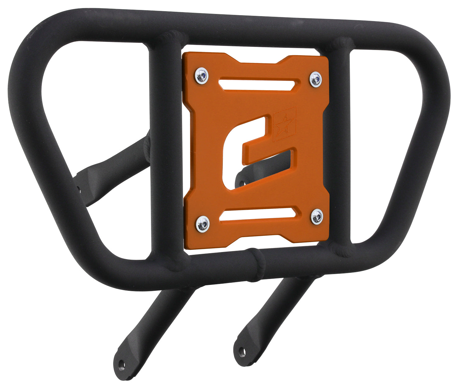 Crosspro - Front Bumper CR01 For Suzuki LT-R 450-Textured Black Tube / Orange Plate