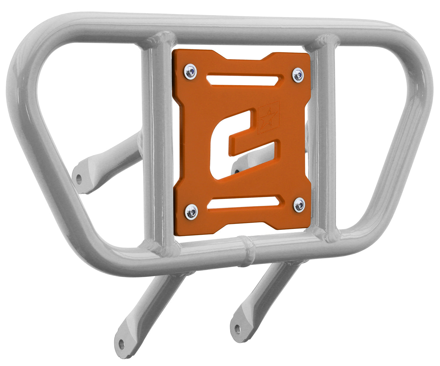 Crosspro - Front Bumper CR01 For Suzuki LT-R 450-White Tube / Orange Plate