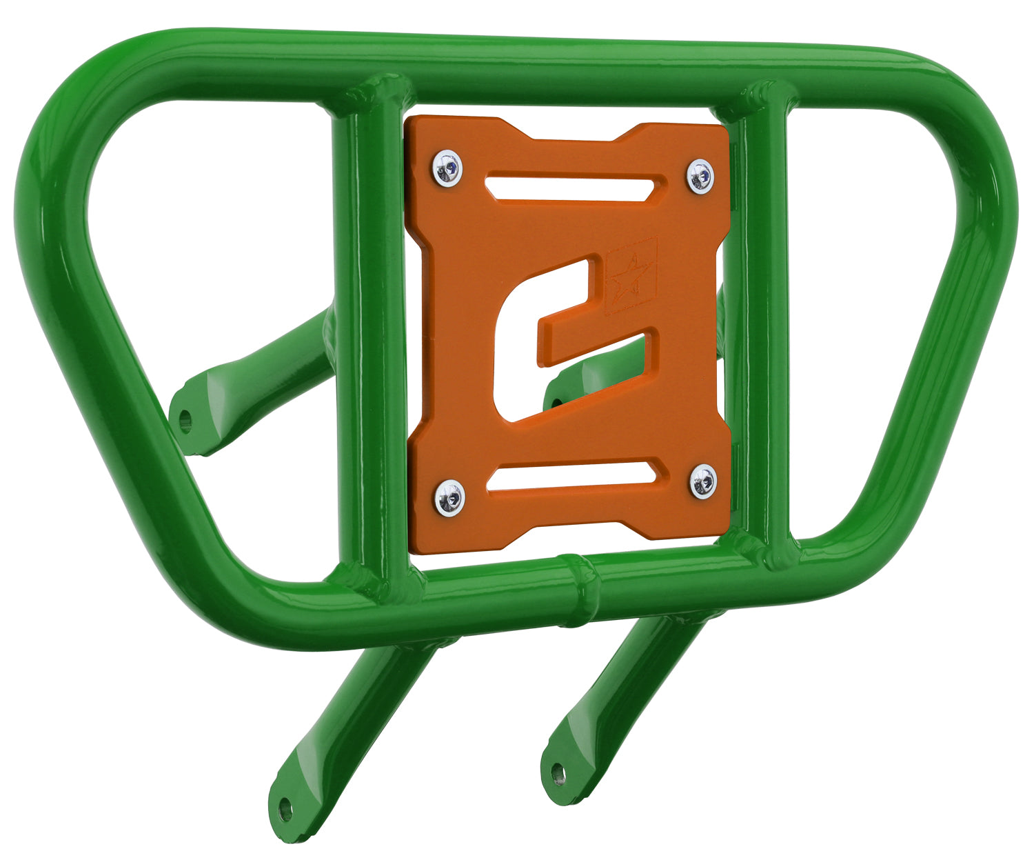 Crosspro - Front Bumper CR01 For Suzuki LT-R 450-Green Tube / Orange Plate