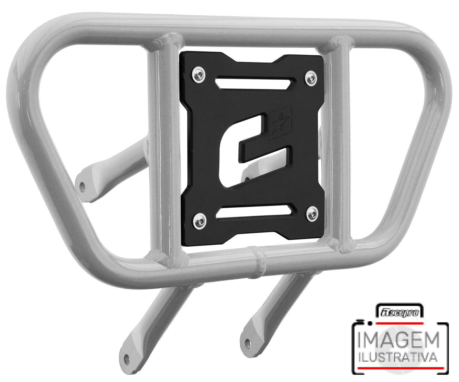 Crosspro - Front Bumper CR01 For Yamaha YFZ 450R-White Tube / Black Plate