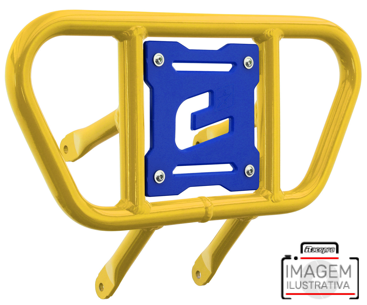 Crosspro - Front Bumper CR01 For Can Am (BRP) DS 450-Yellow Tube / Blue Plate