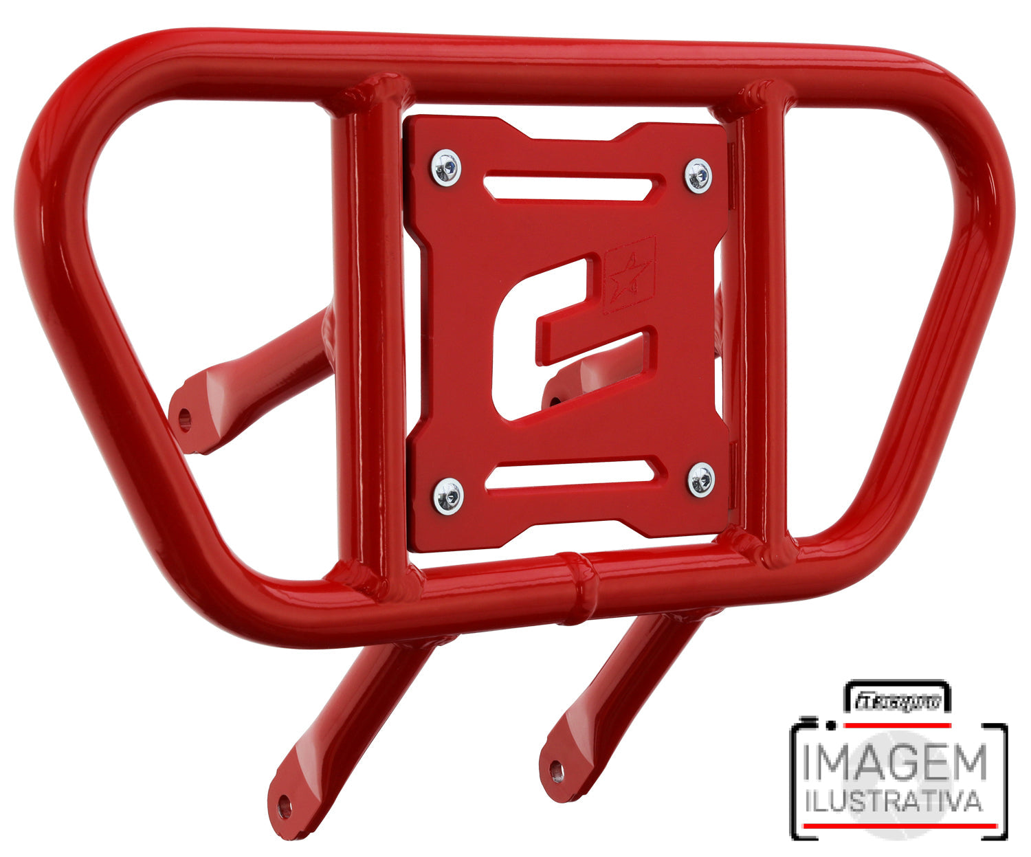 Crosspro - Front Bumper CR01 For 450 XC (ATV), 525 XC (ATV), KTM 450 SX (ATV), 505 SX (ATV)-Red Tube / Red Plate