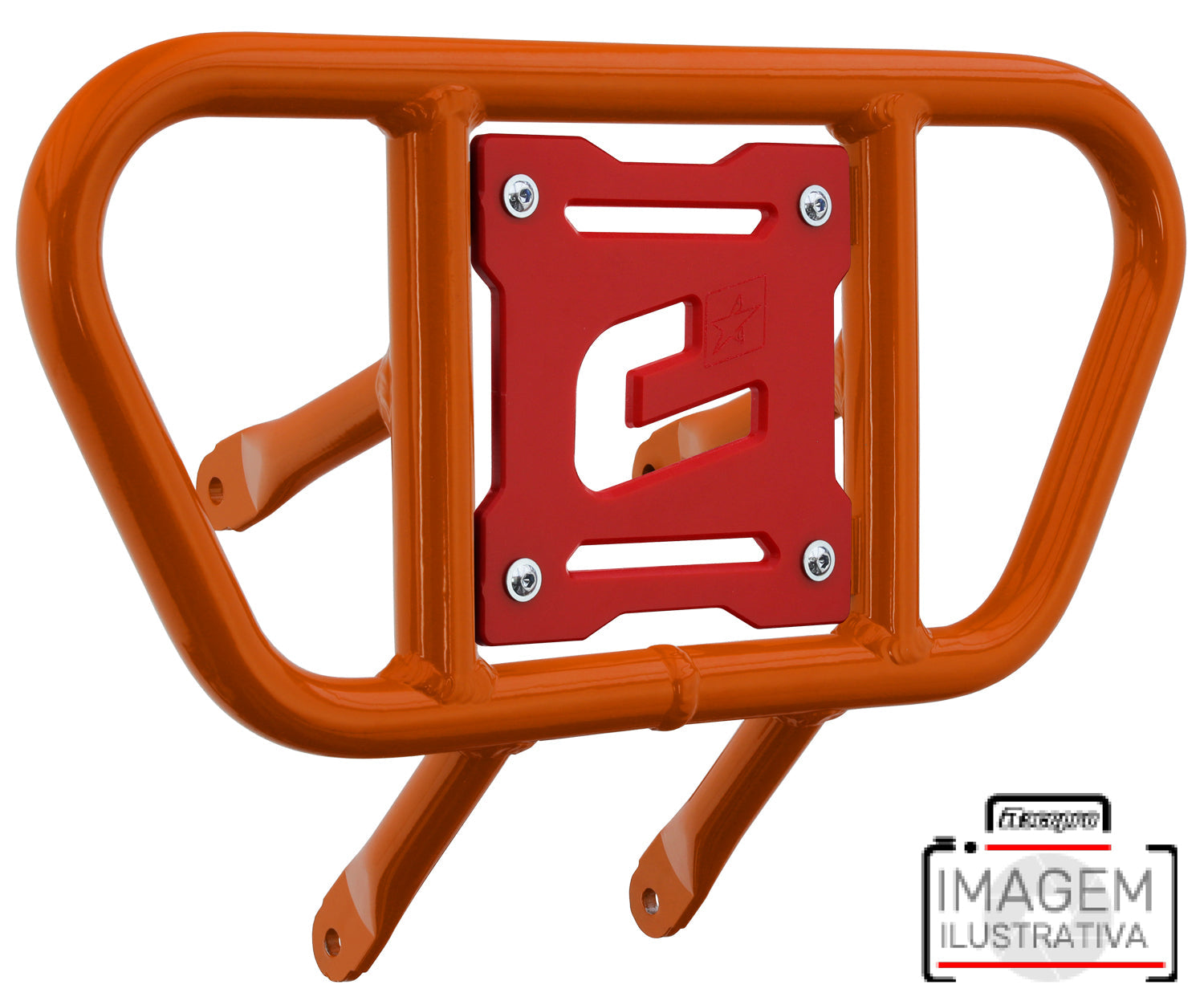 Crosspro - Front Bumper CR01 For Can Am (BRP) DS 450-Orange Tube / Red Plate