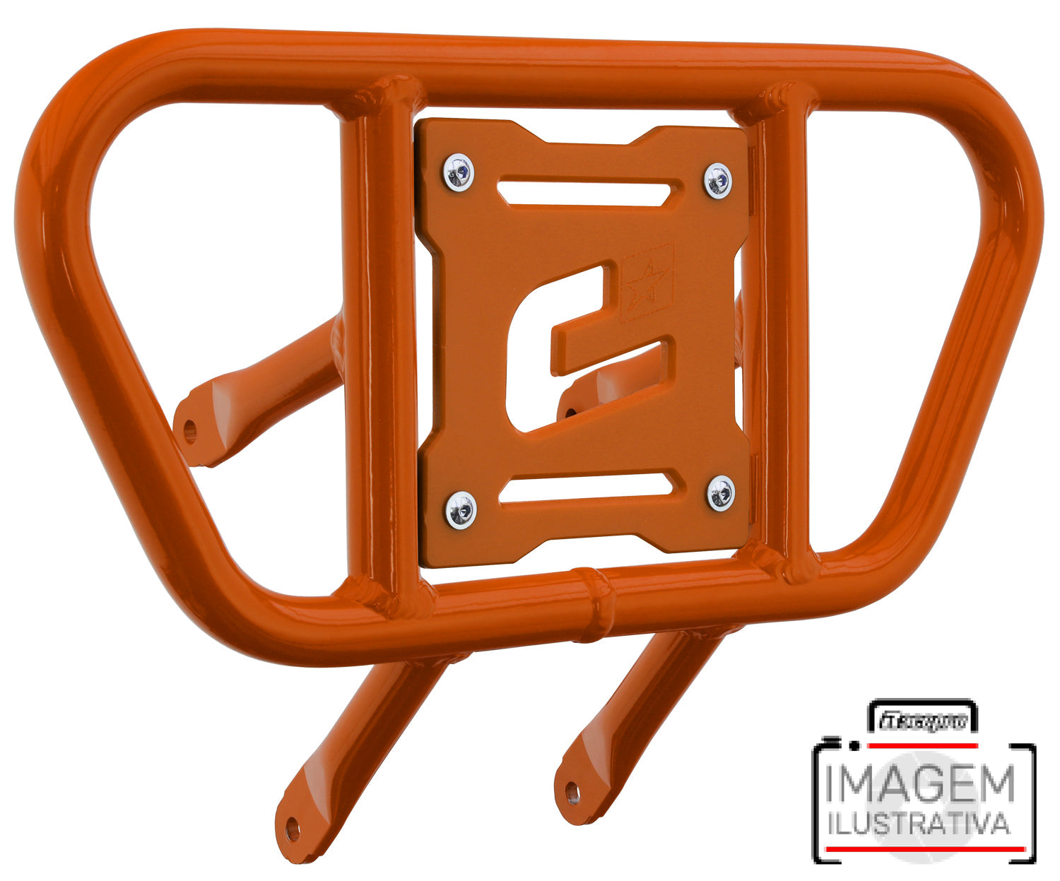 Crosspro - Front Bumper CR01 For Can Am (BRP) DS 450-Orange Tube / Orange Plate