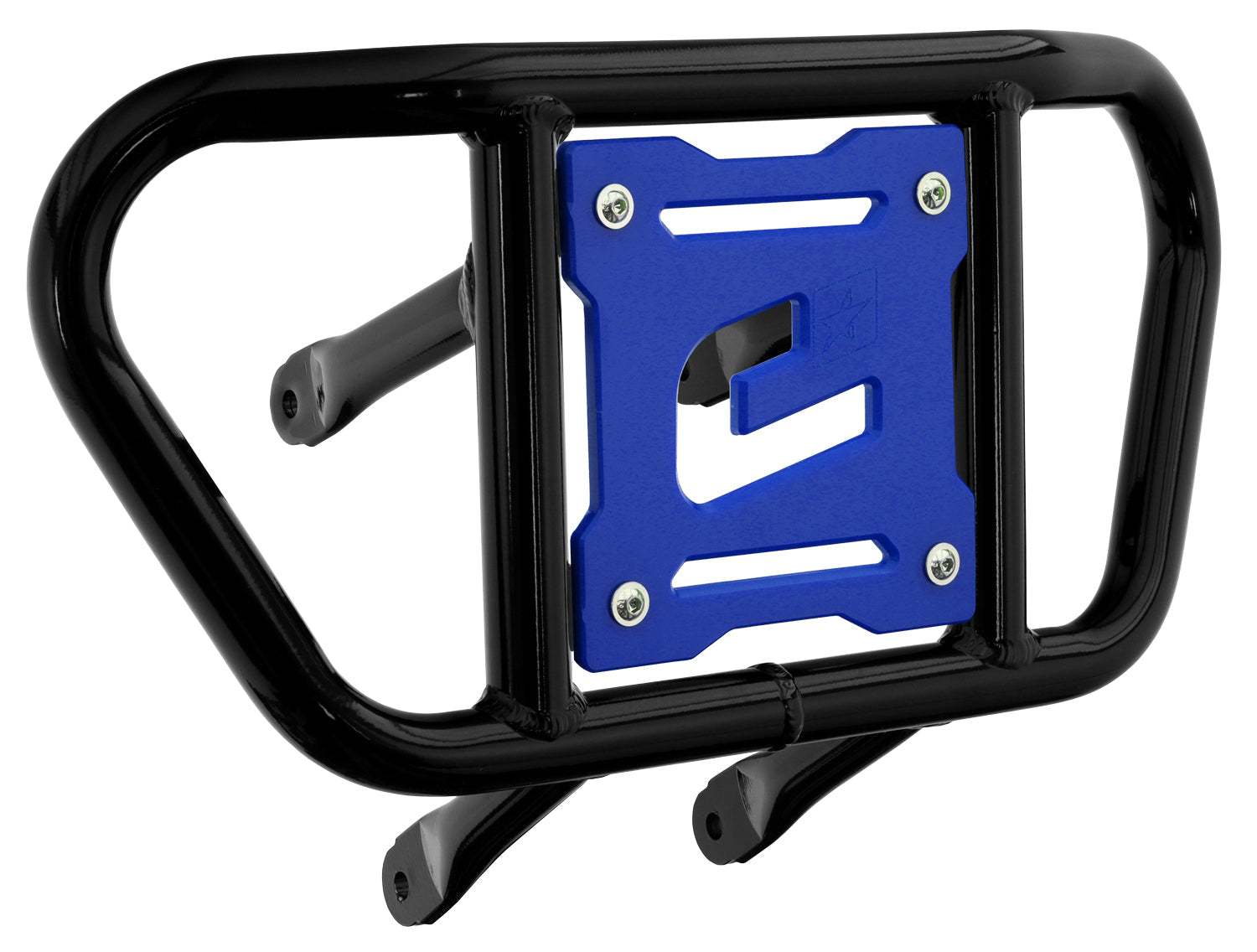 Crosspro - Front Bumper CR02 For Suzuki LT-R 450-Black Tube / Blue Plate