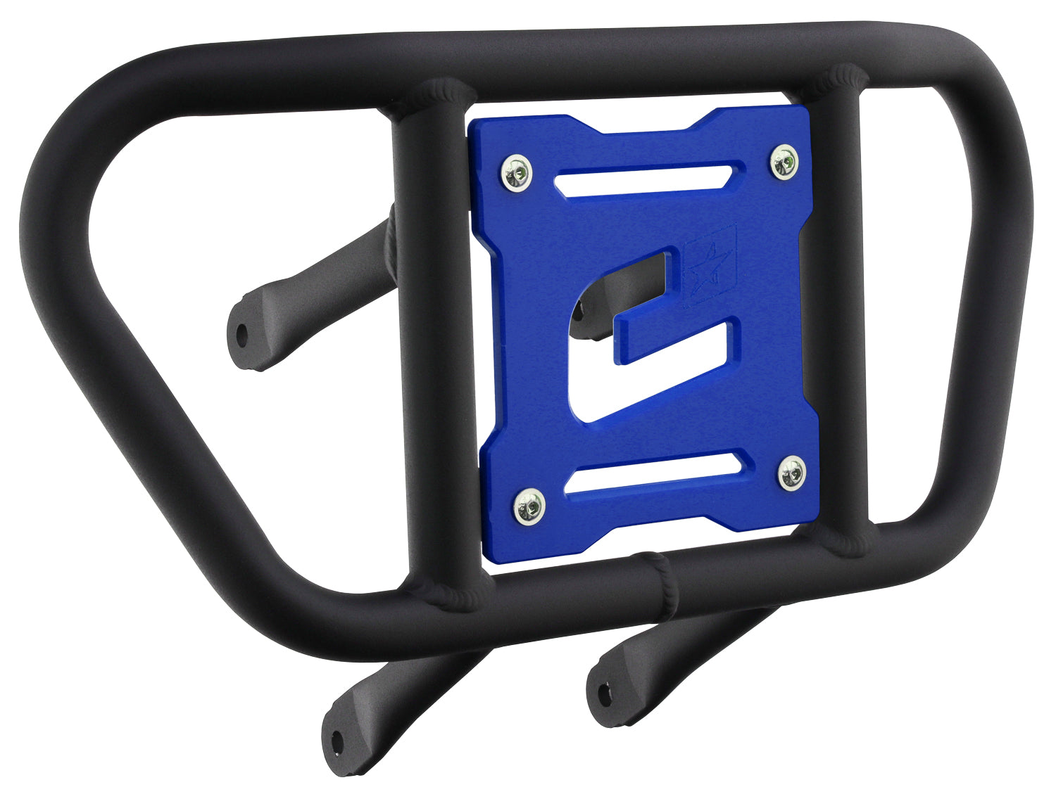 Crosspro - Front Bumper CR02 For Suzuki LT-R 450-Textured Black Tube / Blue Plate