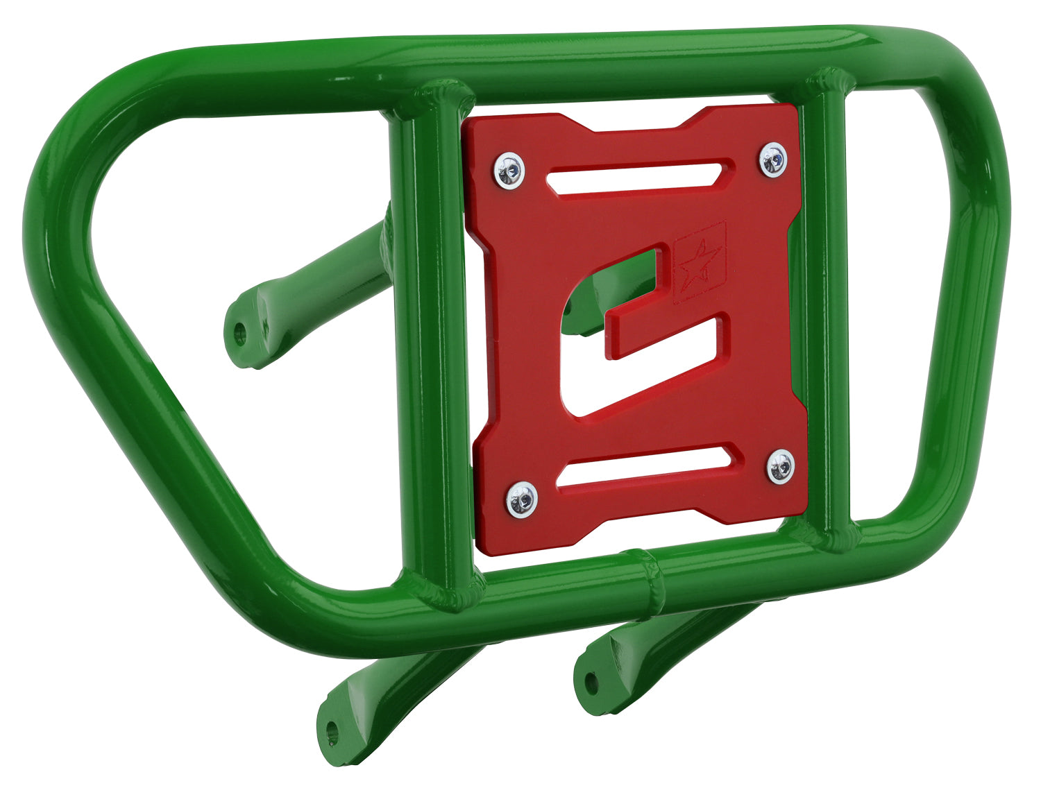 Crosspro - Front Bumper CR02 For Suzuki LT-R 450-Green Tube / Red Plate