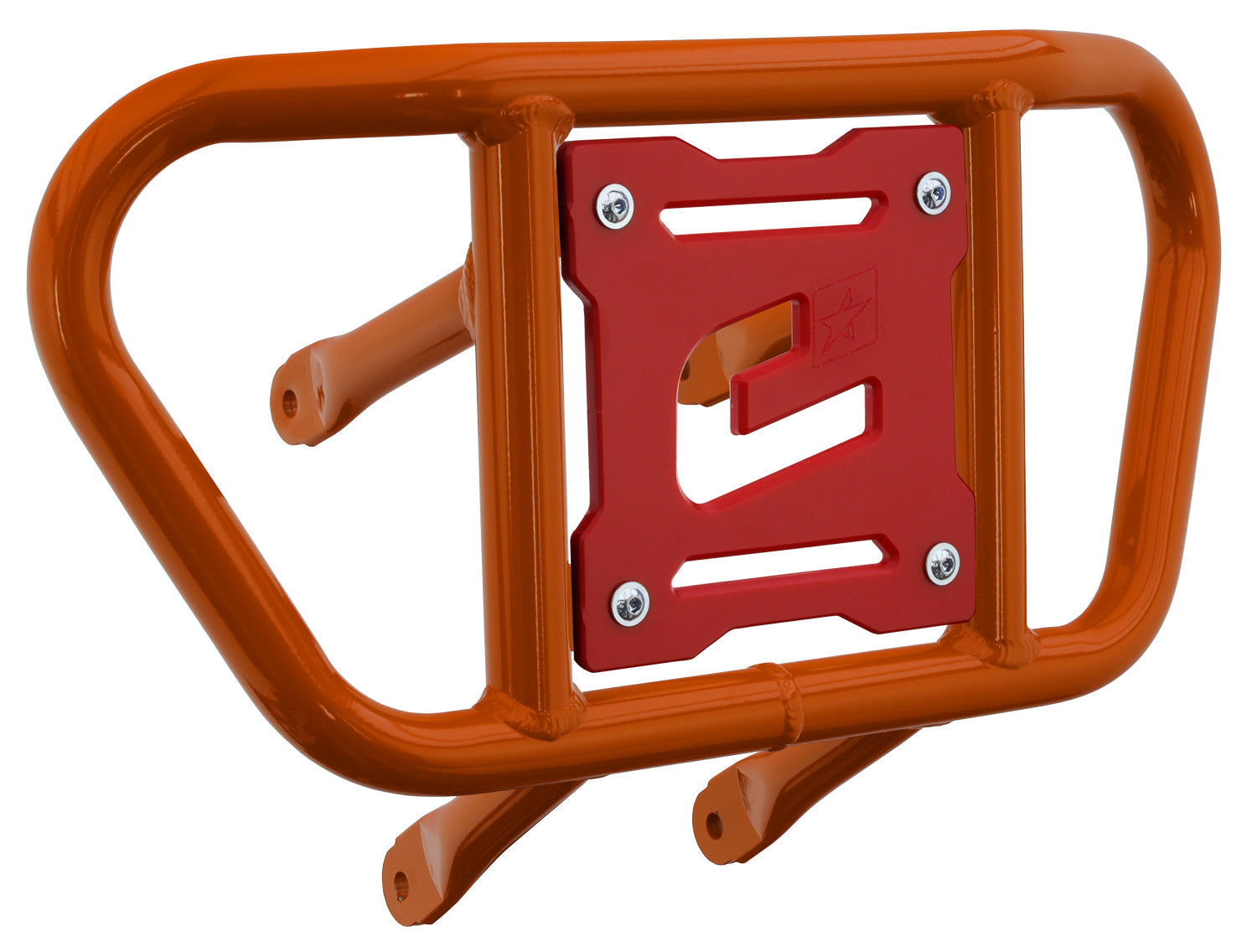 Crosspro - Front Bumper CR02 For Suzuki LT-R 450-Orange Tube / Red Plate