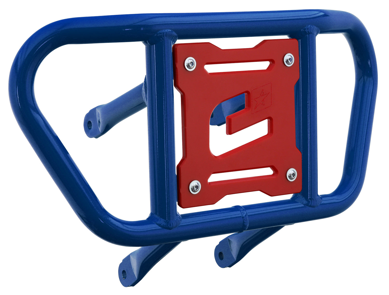 Crosspro - Front Bumper CR02 For Suzuki LT-R 450-Blue Tube / Red Plate