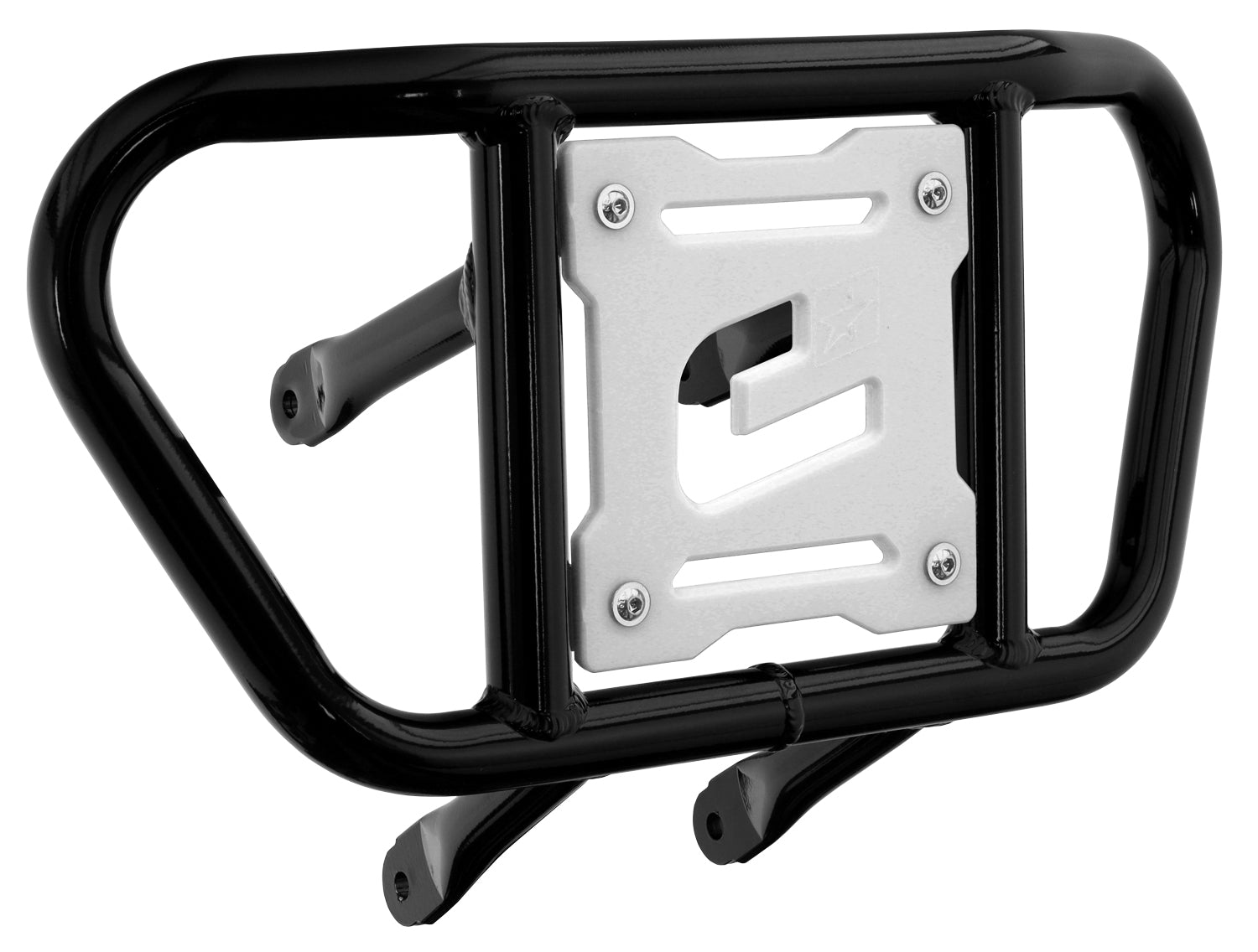 Crosspro - Front Bumper CR02 For Suzuki LT-R 450-Black Tube / White Plate